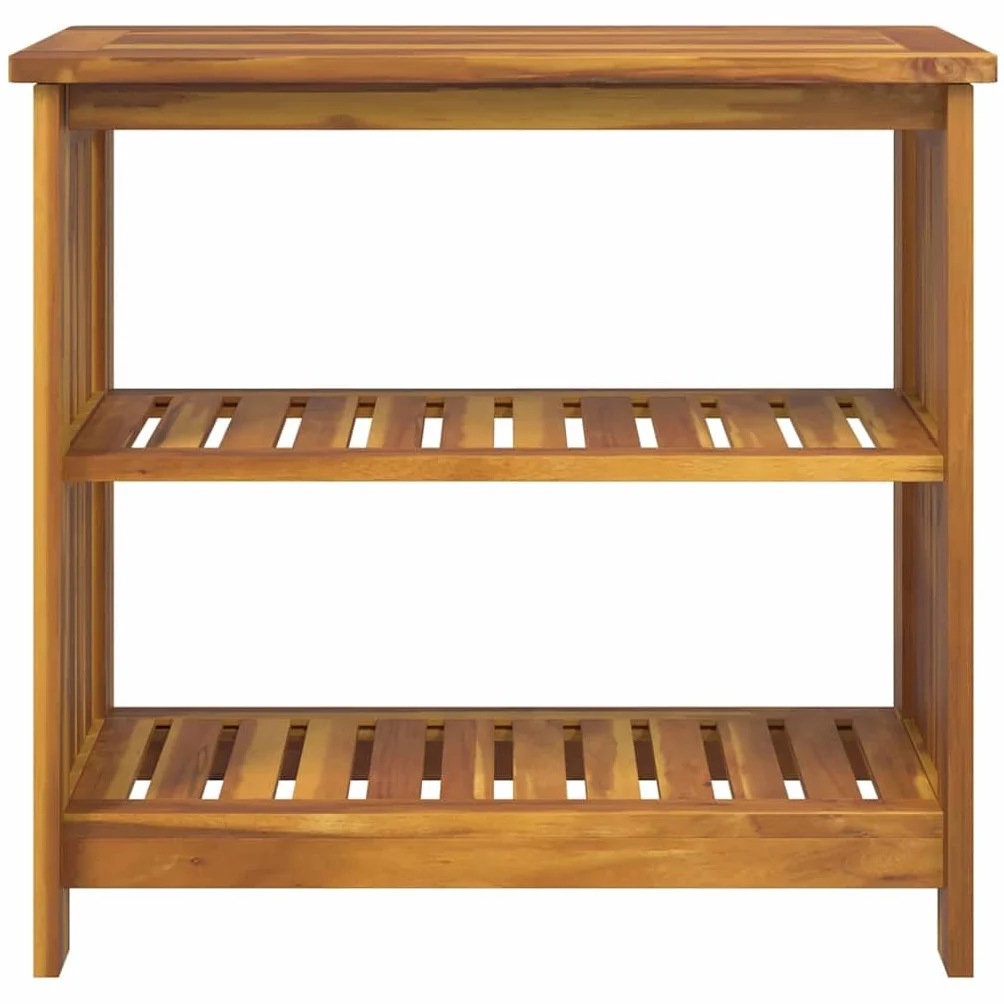vidaXL Szafka ogrodowa Naturalny 75 x 35 x 70cm Lite Drewno Akacji, Nowoczesna szafka ogrodowa z akacji, przechowalnia narzędzi, solidne drewno, odporna na warunki pogodowe