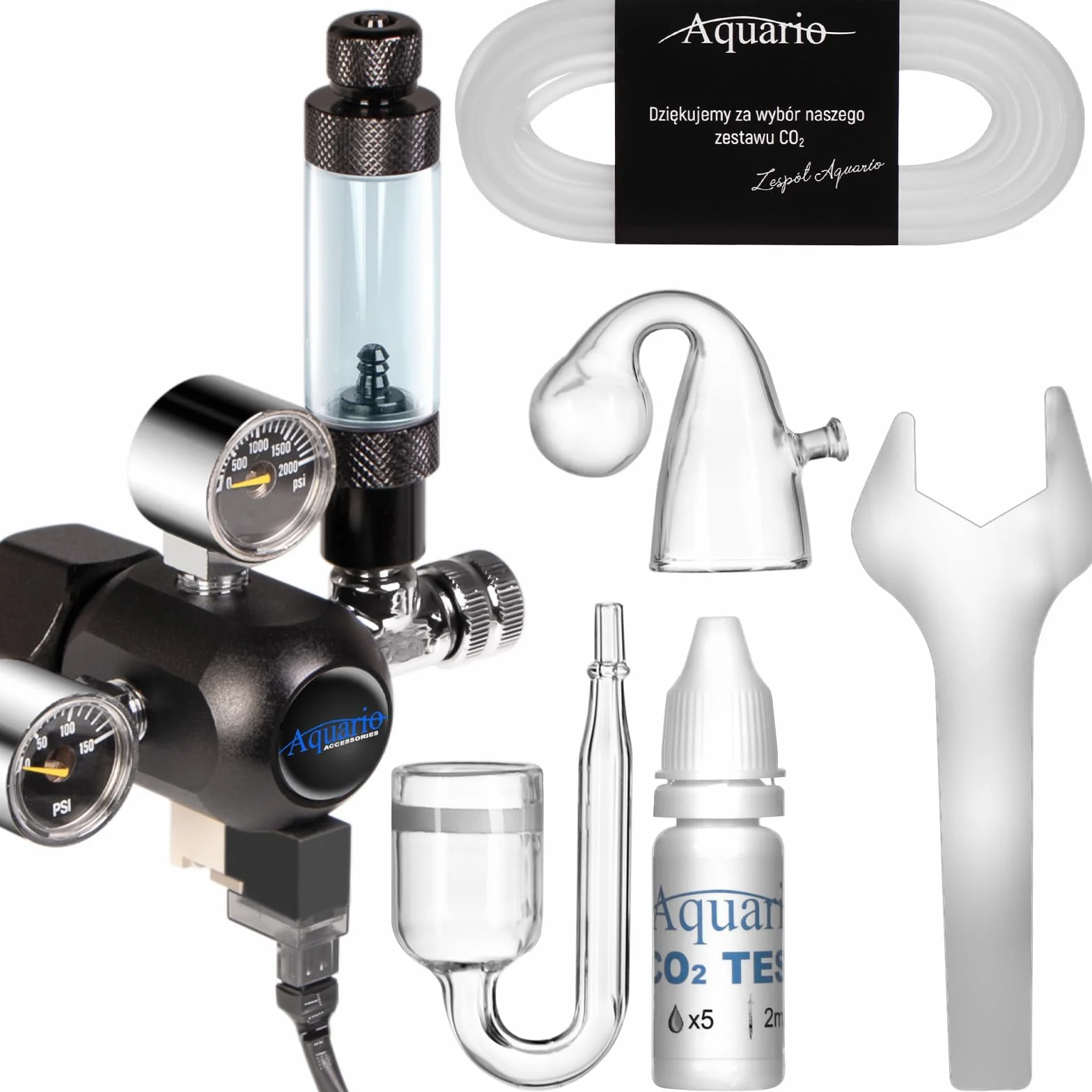 Aquario Professional 2.0 zestaw CO2 z elektrozaworem do akwarium