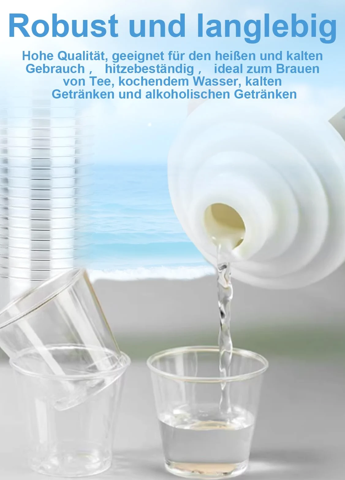 50 sztuk plastikowych kieliszków do wódki, przezroczyste kubki do shotów z materiału PS (30 ml/1 oz), plastikowe kubki wielokrotnego użytku, na urodziny, degustacje, imprezy