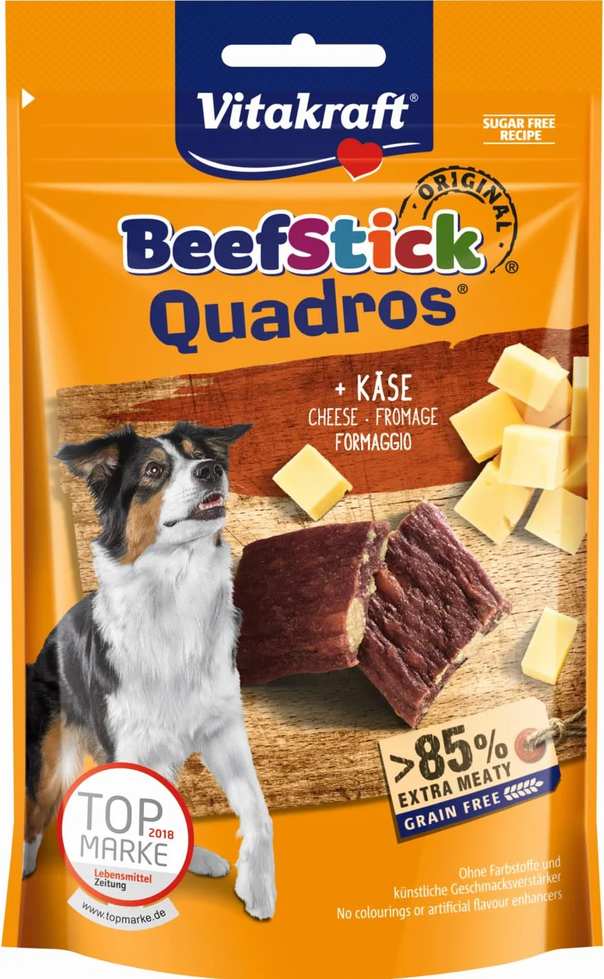 Vitakraft Beef Stick Quadros Karma dla Psów, Wołowina, 70 g