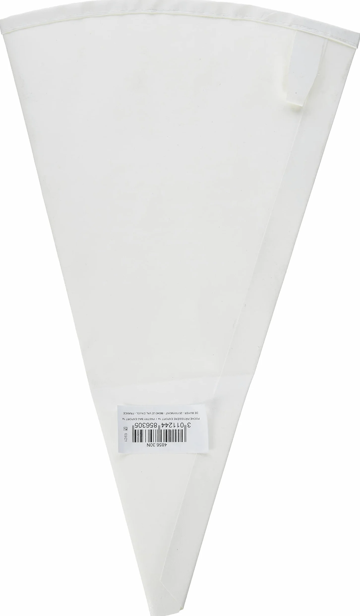 De Buyer Bawełniany woreczek na ciasto, L 30 cm, 4856,30, stal nierdzewna, biały, 18,5 cm