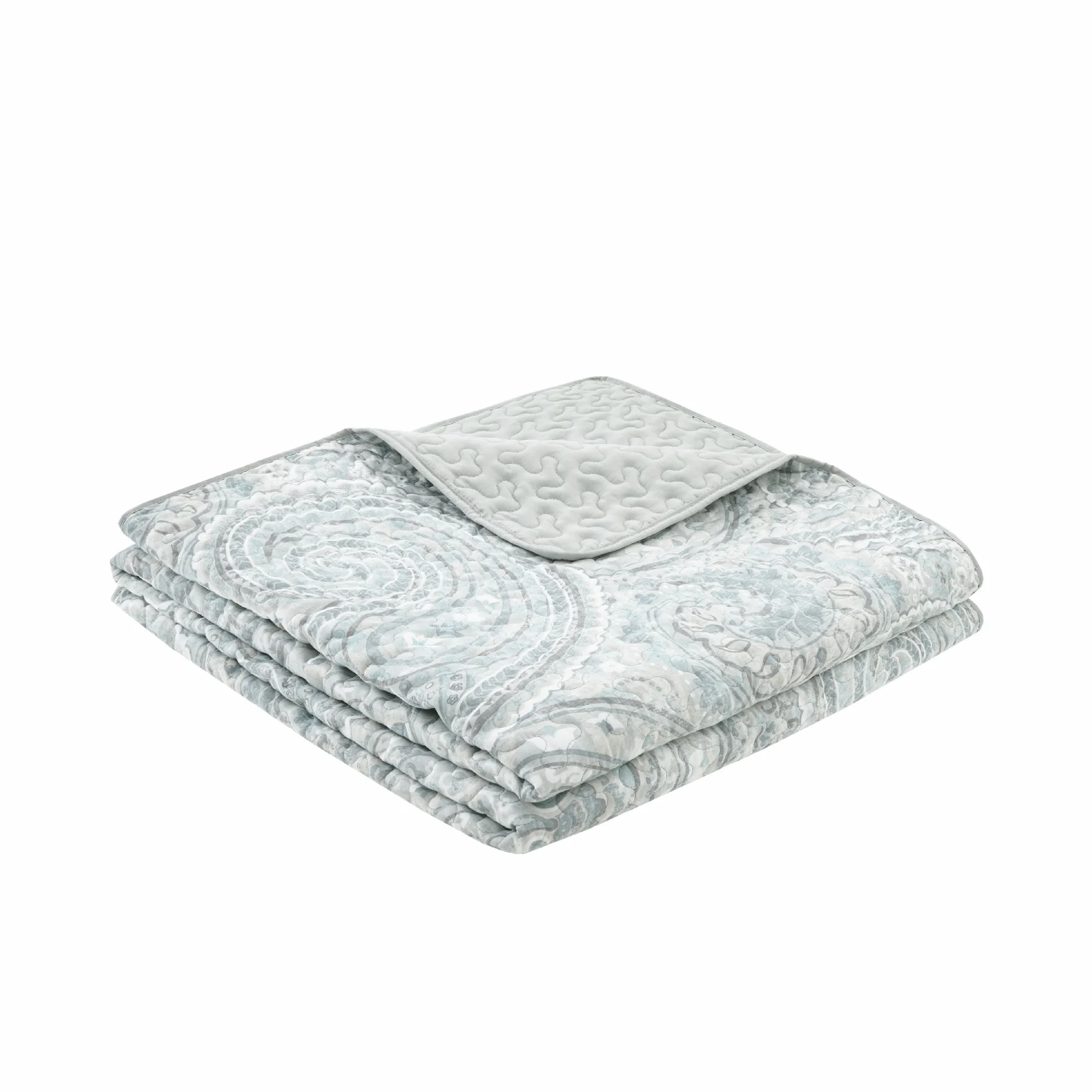 Comfort Spaces Zestaw kołder - modna letnia poszewka Paisley, przytulna narzuta, lekka całoroczna warstwa pościeli na zimę, pasujące szamy, King/Cal King, Kashmir Paisley Blue