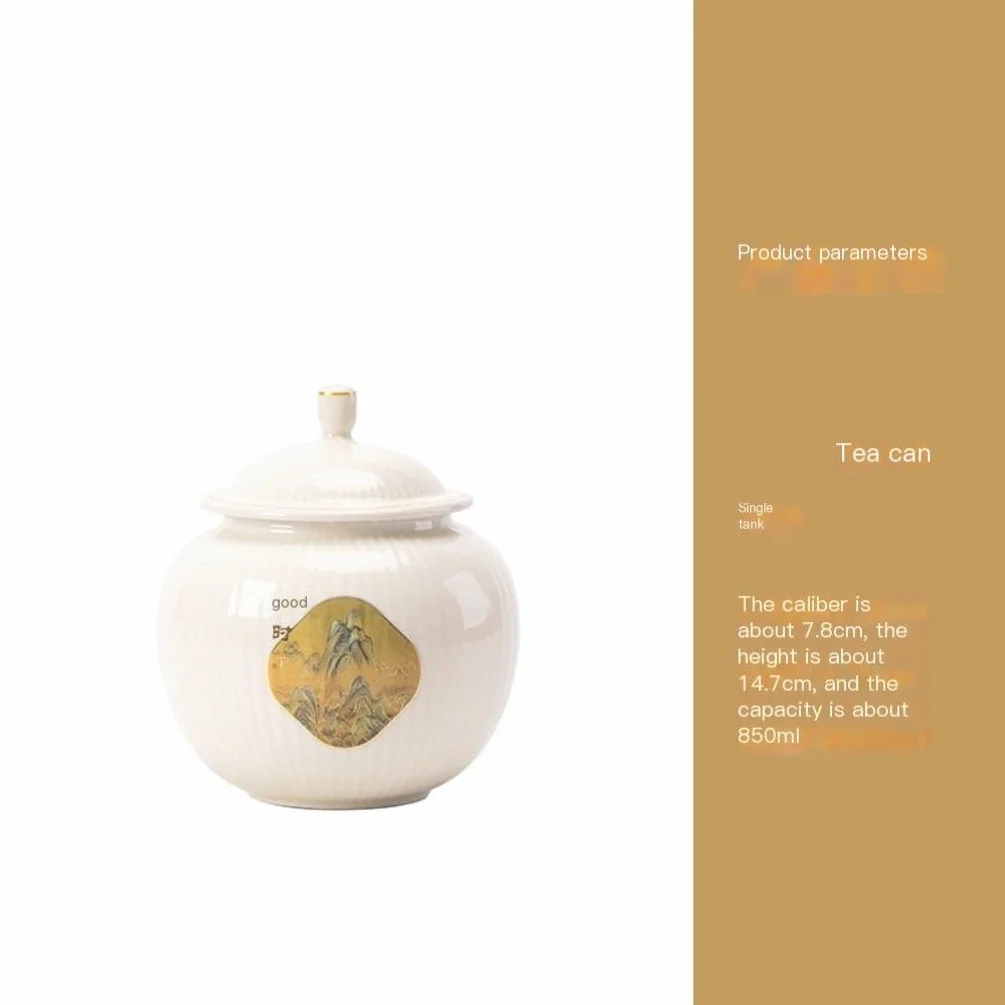 XYNSNDB Słoik na cukier ceramiczny zbiornik na sypką herbatę pusty zbiornik duży szczelny zbiornik czarna herbata do użytku domowego zielona herbata pojemnik na herbatę zbiornik pojemnik na herbatę