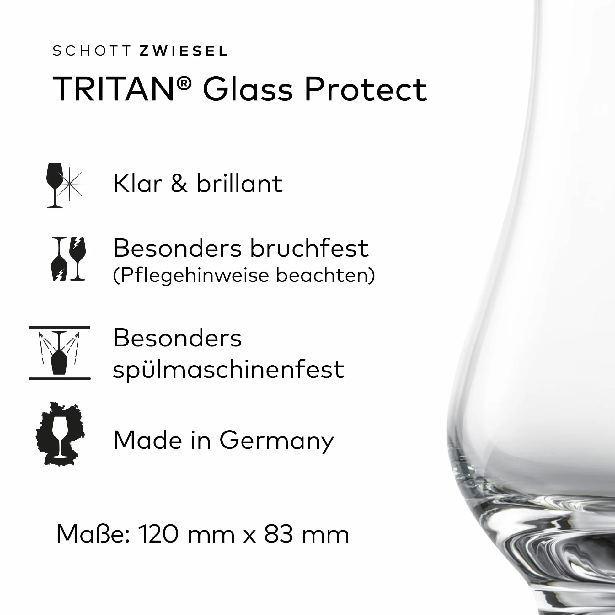 SCHOTT ZWIESEL Whisky Nosing Tumbler Bar Special (zestaw 4 szt.), specjalne szklanki do whisky, nadają się do mycia w zmywarce, Made in Germany (nr art. 130000)