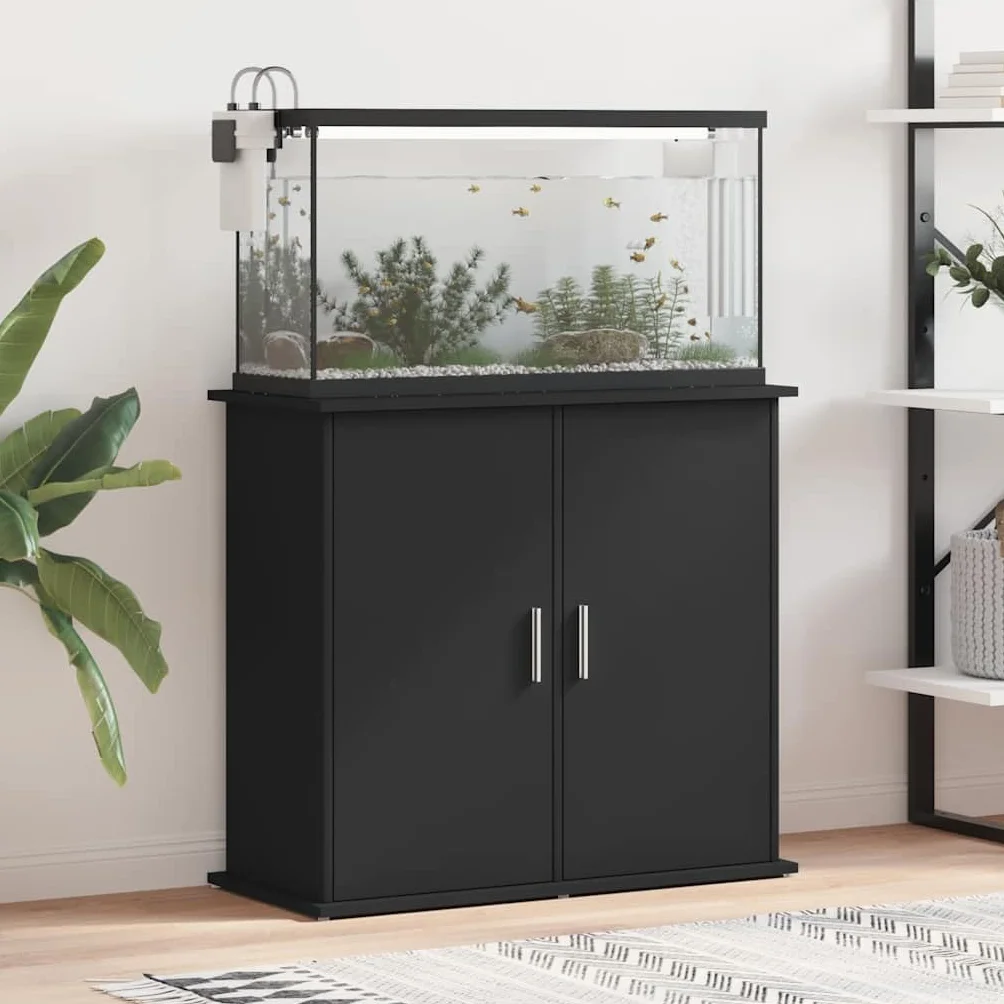 vidaXL Szafka pod akwarium czarna 81x36x73 cm