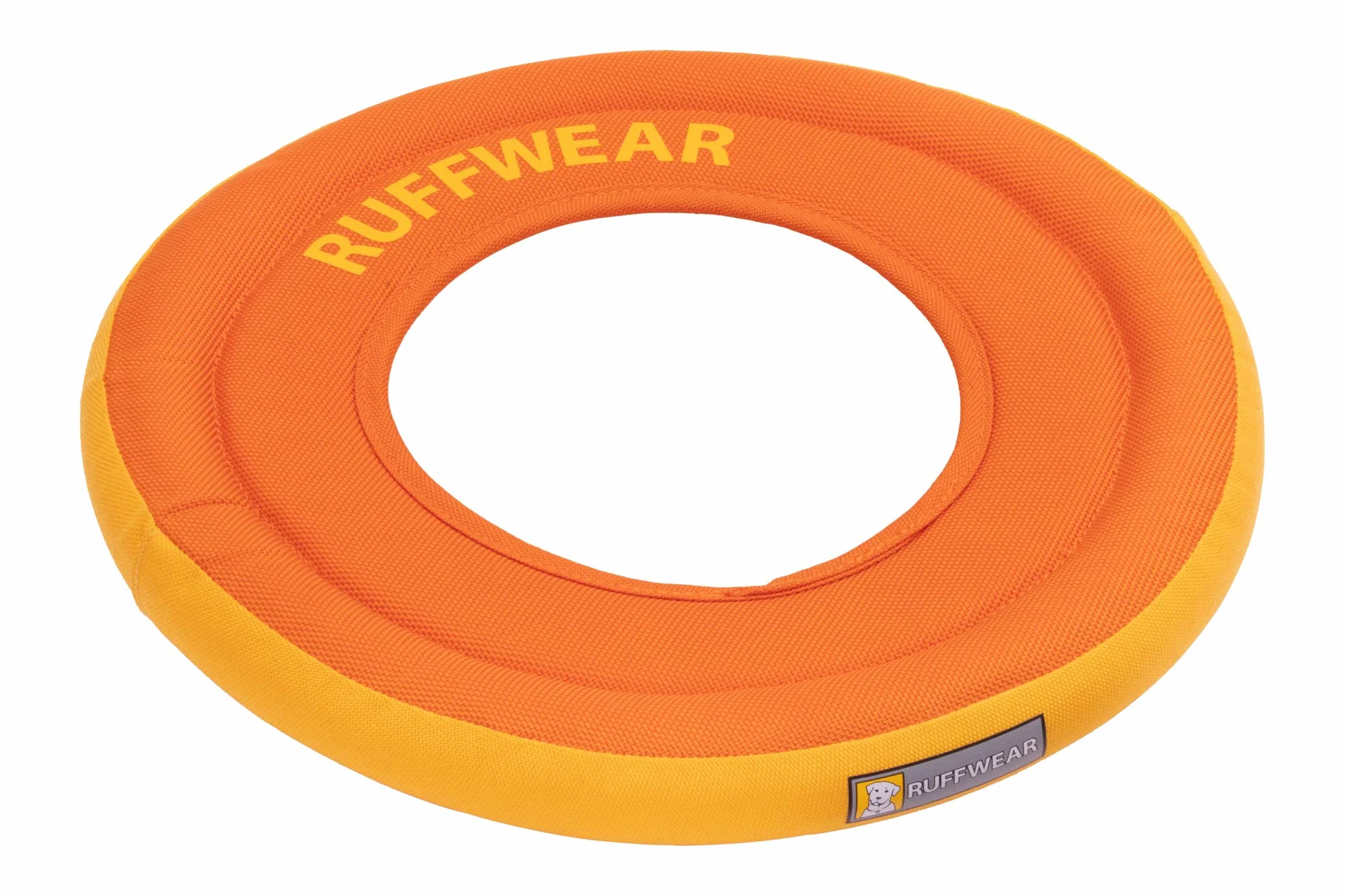 RUFFWEAR Hydro Plane Zabawka dla psa latający dysk, pływający pies Frisbee, ognisko pomarańczowe, rozmiar M