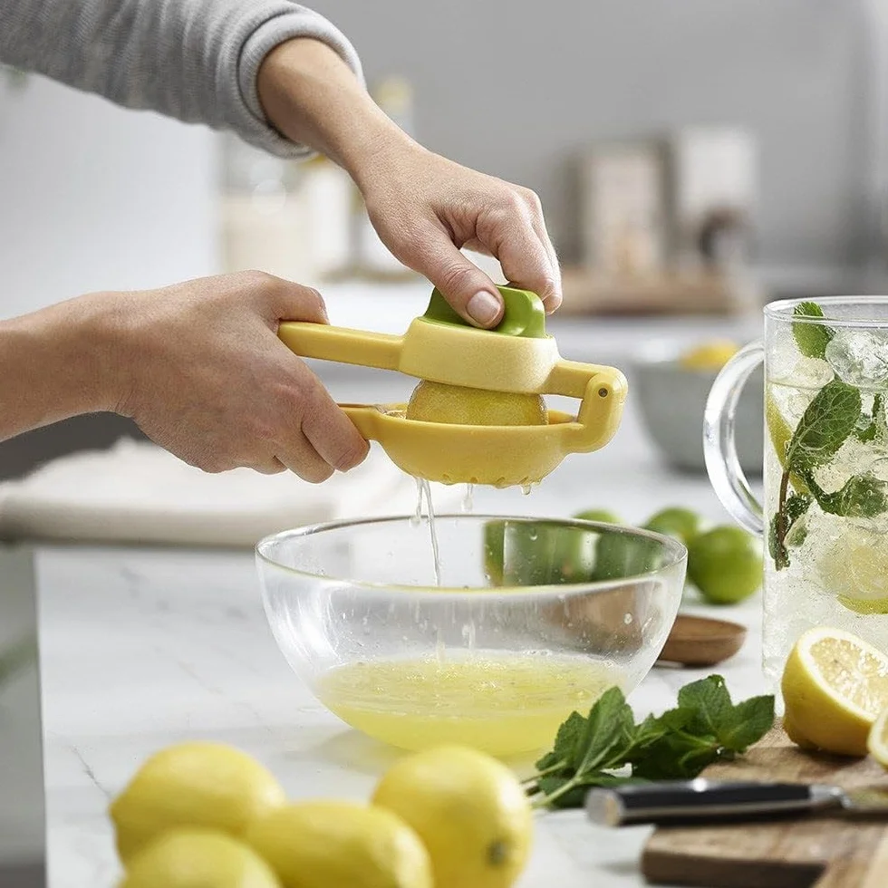 Joseph Joseph JuiceMax Dual-Action wyciskarka do cytrusów, cytrynowa limonka pomarańczowa