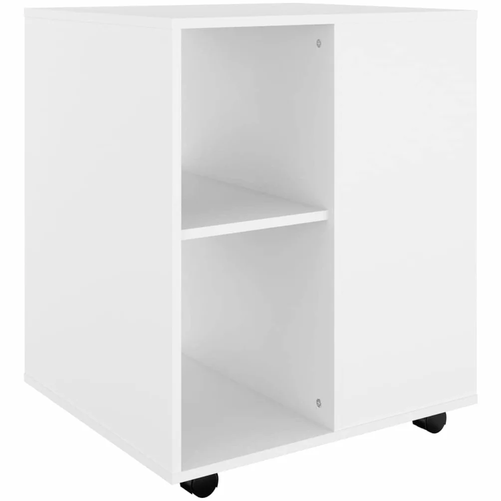 vidaXL Szafka na kółkach, biała, 60x53x72 cm, materiał drewnopochodny