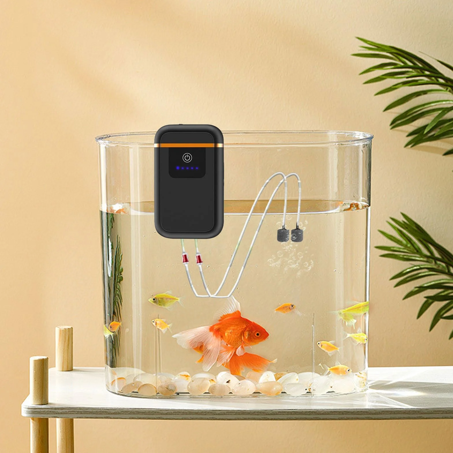Aquarium Air Pump 1W Quiet Adjustable Rechargeable Oxygen Aerator