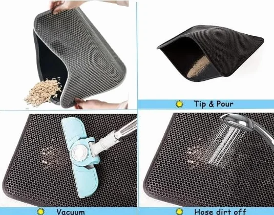 Honeycomb Double Layer Non-Slip mata do kuwety dla kota 45 x 60 cm
