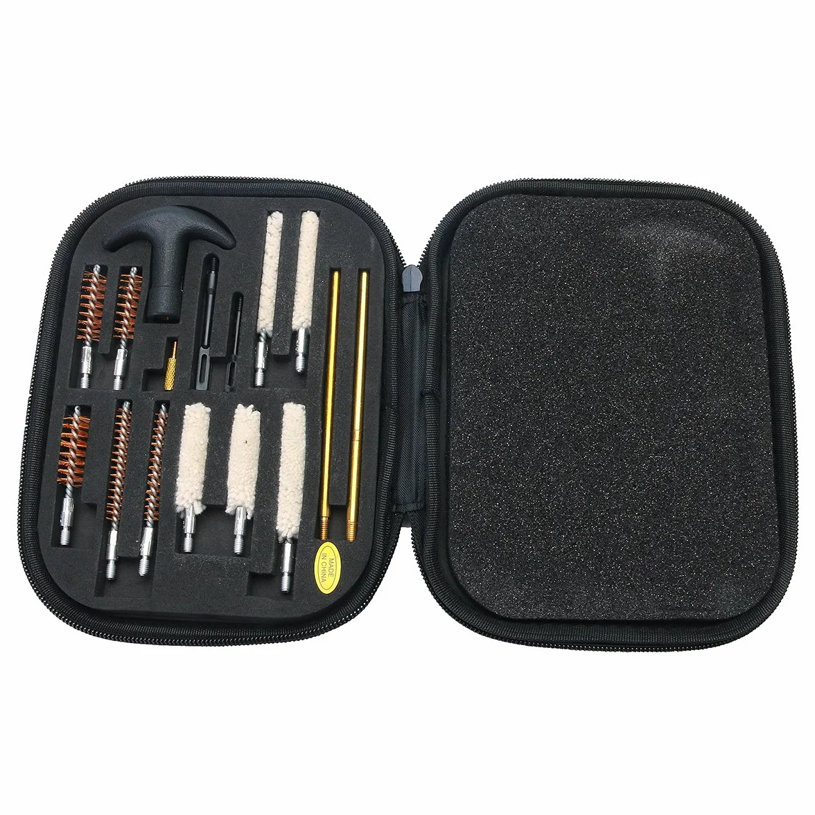 16 szt. zestaw do czyszczenia broni etui uniwersalny do pistoletów 22 357 38 40 44 45 9 mm