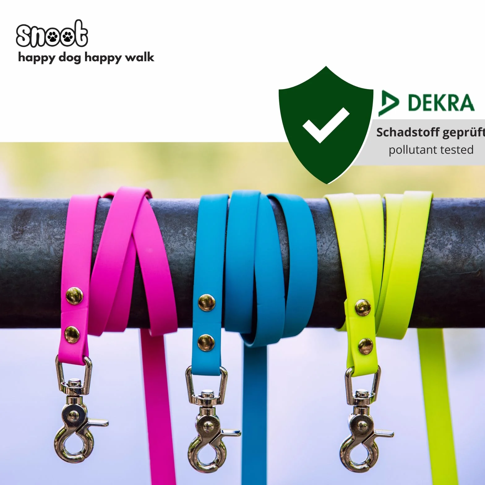 Smycz treningowa dla psa 10m cyjanowo-niebieska odporna na brud i wodę