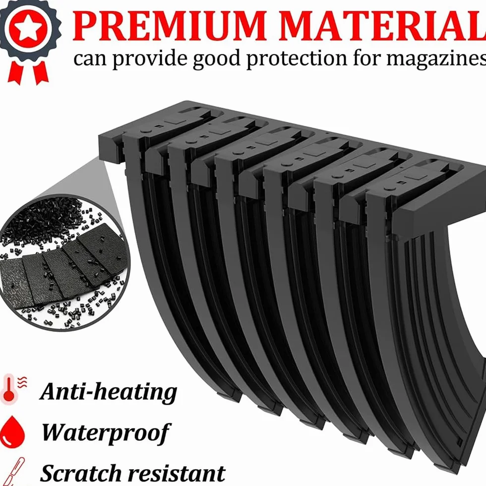 MiOYOOW PMAG Rack Wall Mount, AR Mag Holder, 6-Slot Mag Storage Rack uchwyt ścienny magnetyczny uchwyt na czasopisma na polowanie AR-15