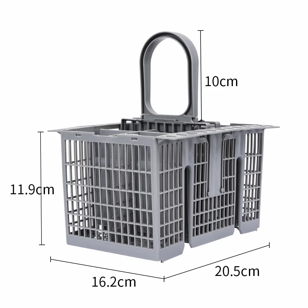 Uniwersalny kosz na sztućce do zmywarki 20,8 x 16 cm do Bauknecht Ikea szary