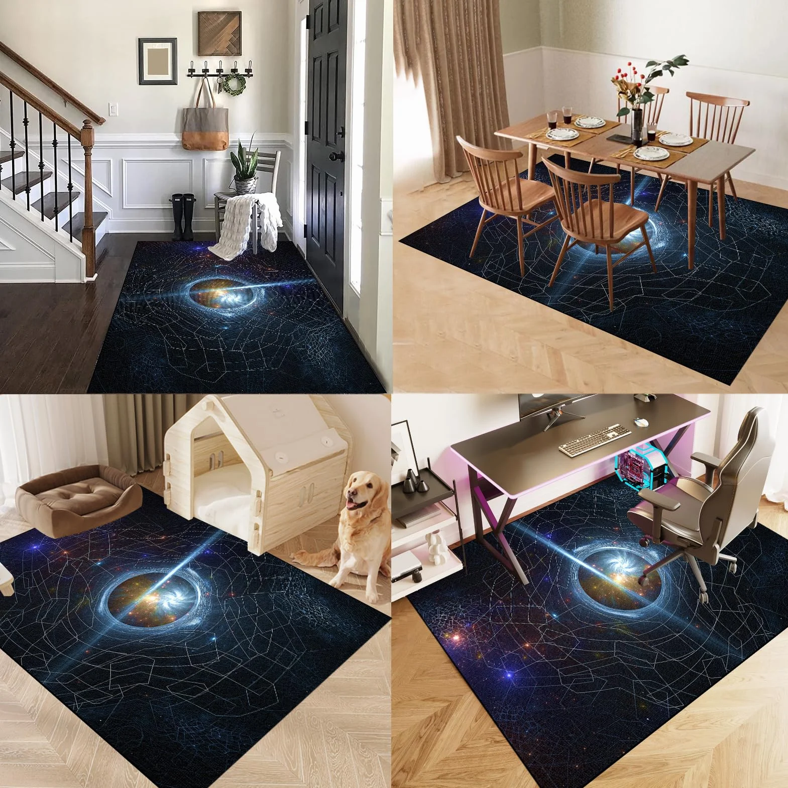 Dywan Krzesło Gamingowe, Ochraniacz Podłogi Wózki Inwalidzkie Biuro, Mata Ochronna Na Podłogi, Antypoślizgowa Mata Do Komputera Do Gier Podłogowych 150 x 200 cm