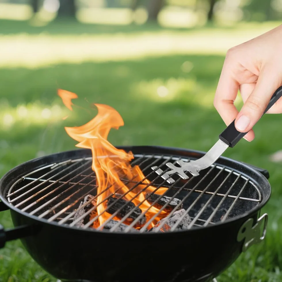 Podnośnik do rusztu żeliwnego, 2 sztuki, akcesoria do rusztów żeliwnych i ze stali nierdzewnej, uniwersalne narzędzie do grillowania