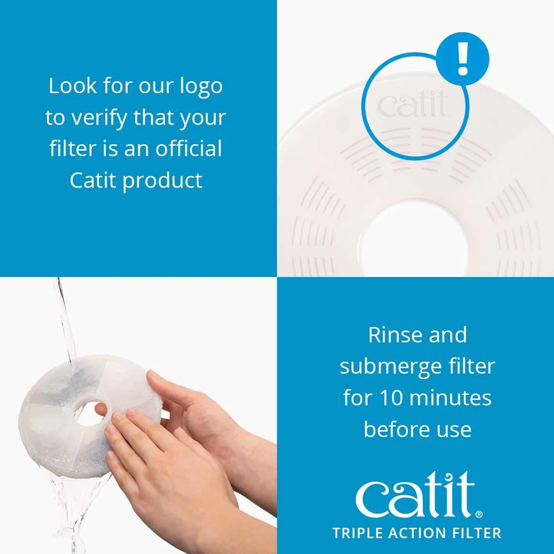 Catit Fresh & Clear Filtr do Poidła dla Kotów, Biały, 2 sztuki