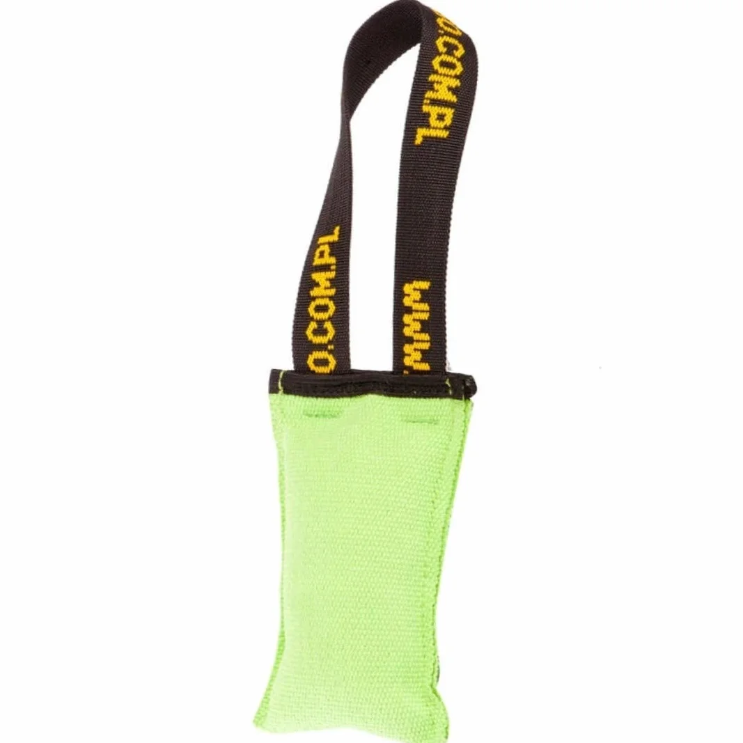 Gryzak dla psa Agility ręcznie robiona zabawka do treningu 15 x 6 cm zielony