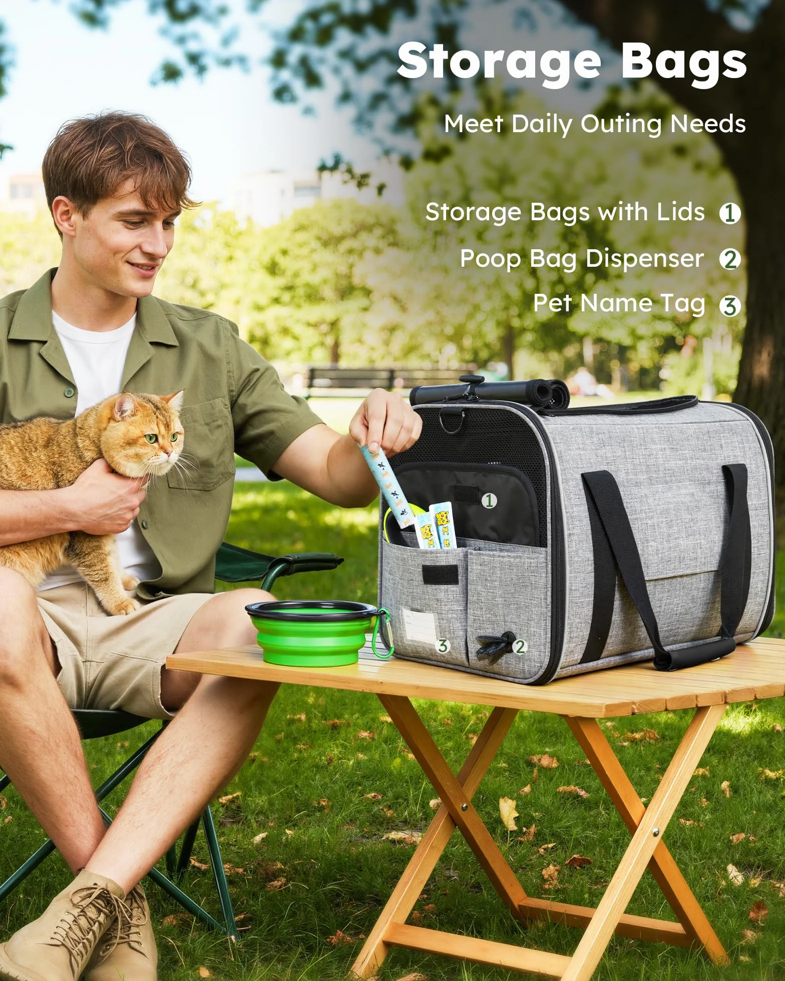 pecute® Duża torba do przenoszenia zwierząt domowych, przenośna torba podróżna dla psa, oddychająca tkanina siatkowa, odpowiednia zarówno na długie, jak i krótkie wycieczki, używana dla kotów i