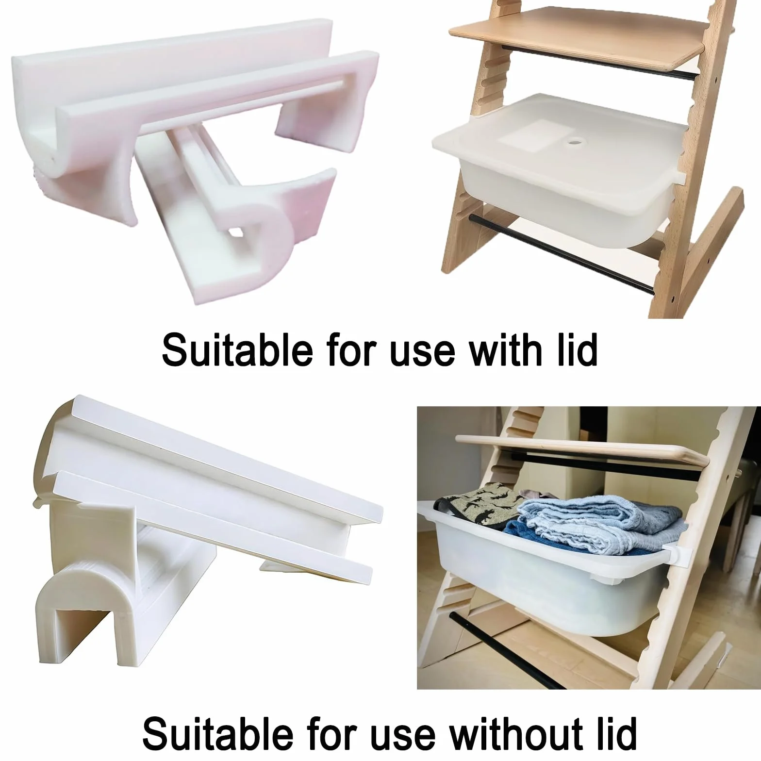 Generisch Adapter pasujący do Ikea Trofast Box, adapter kompatybilny z Stokke Tripp Trapp Trapp do wysokiego krzesła dziecięcego, akcesoria, mocowanie do wysokiego krzesła dla dzieci (używać z