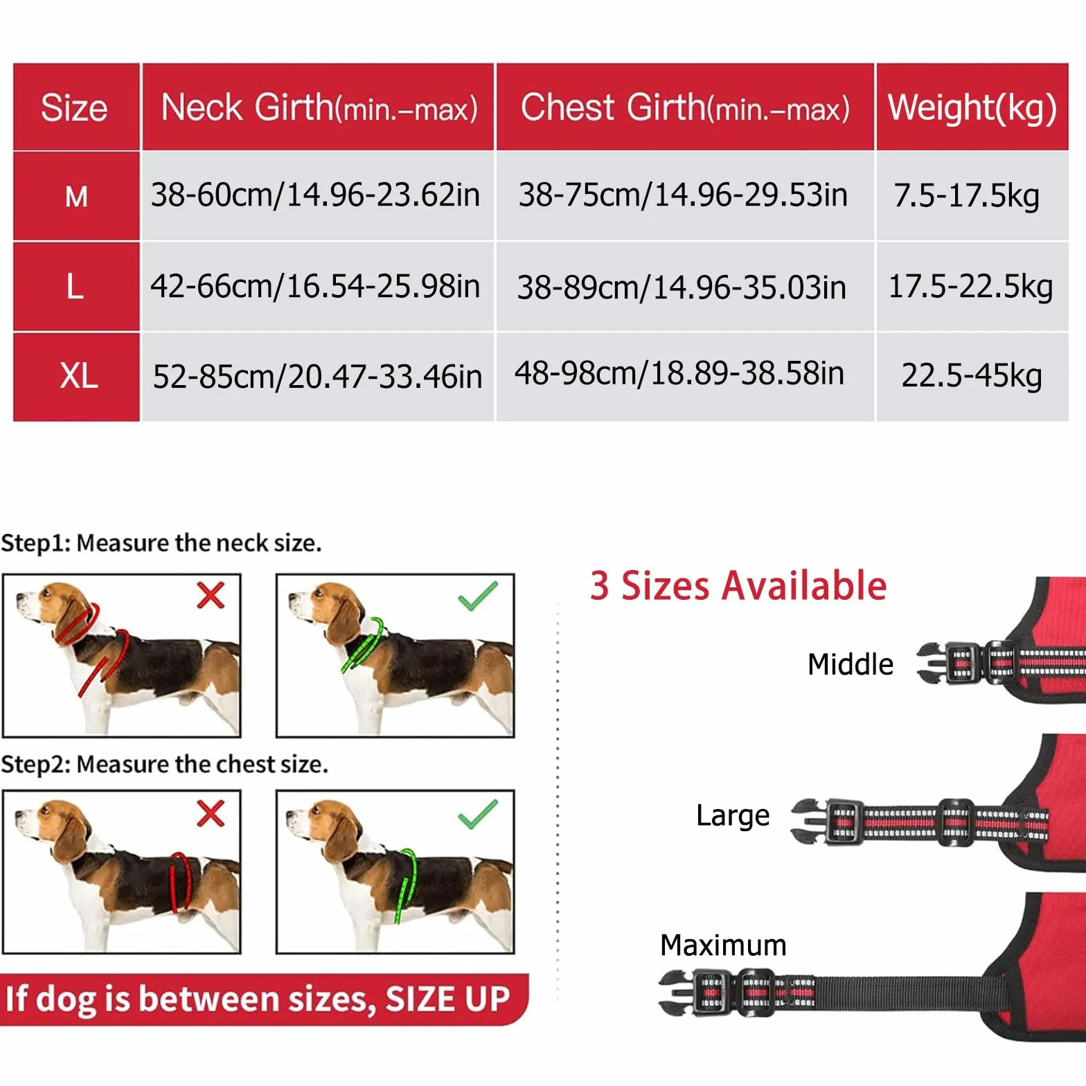 M, uprząż dla psa oddychająca