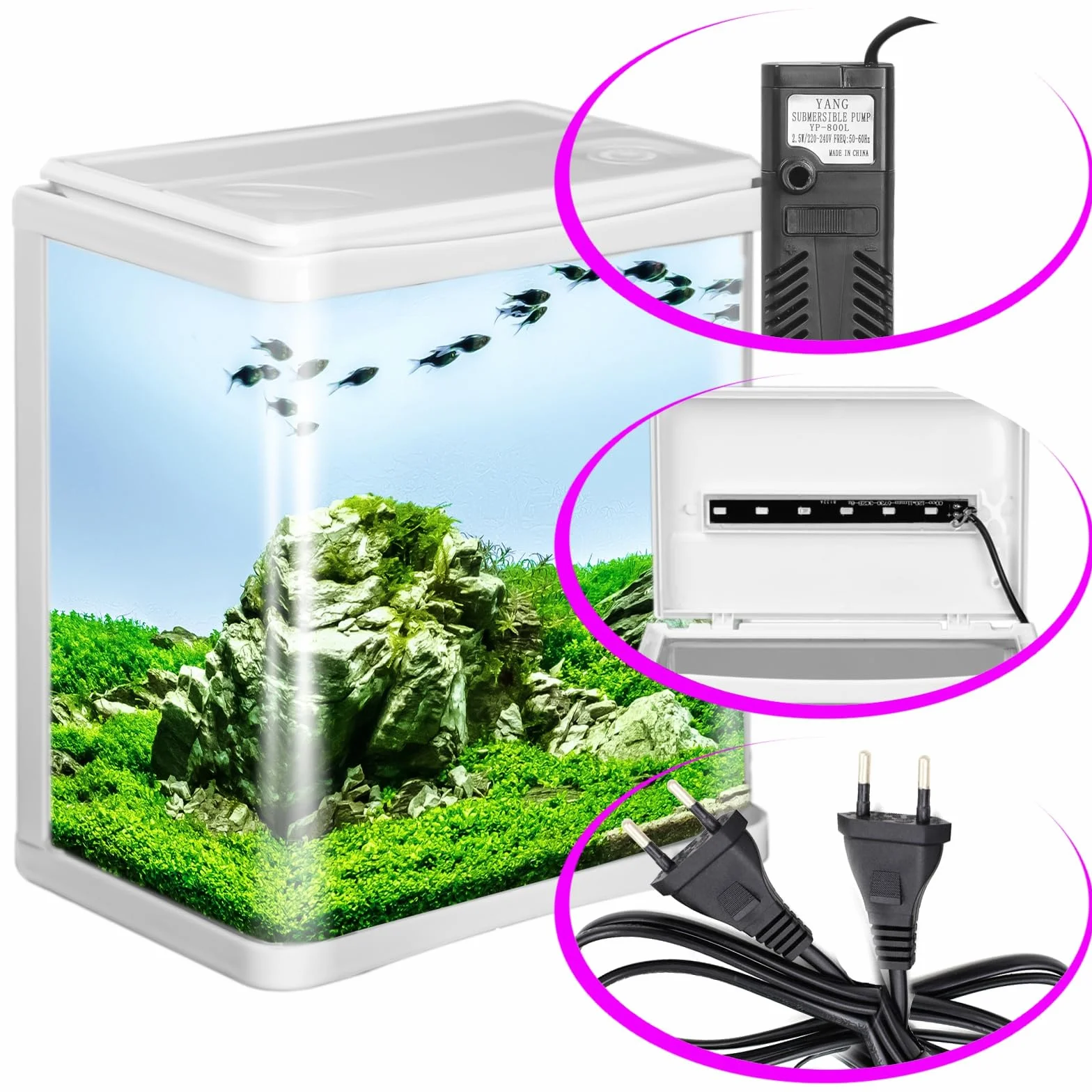 Kruger Meier Arona Aquarium 3l akwarium biały