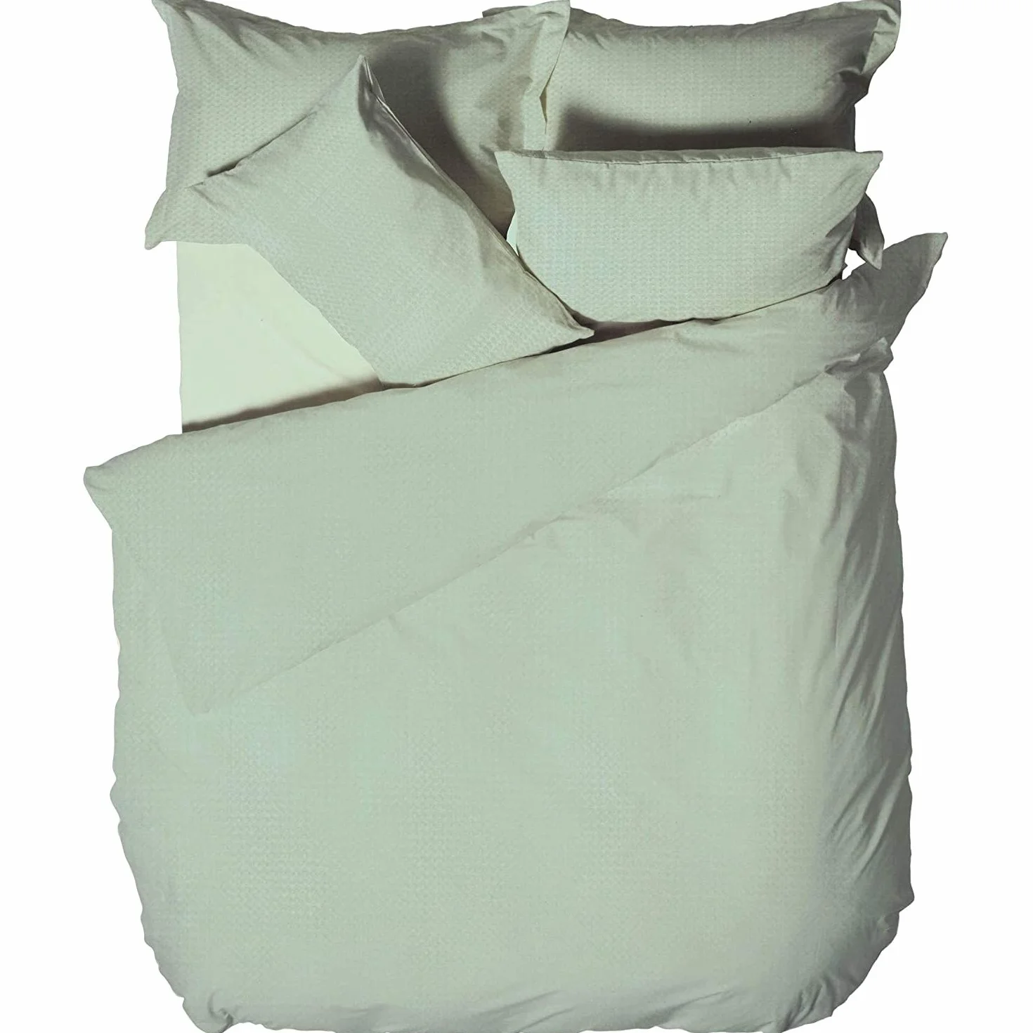 Riva Paoletti Pościel, Zestaw Poszewek na Kołdrę w Rozmiarze King Size, Tekstura Splotu Waflowego, 2 Poszewki na Poduszki z Tkaniny Oxford w Zestawie, 100% Bawełna, Można Prać w Pralce, 228 x 218 cm