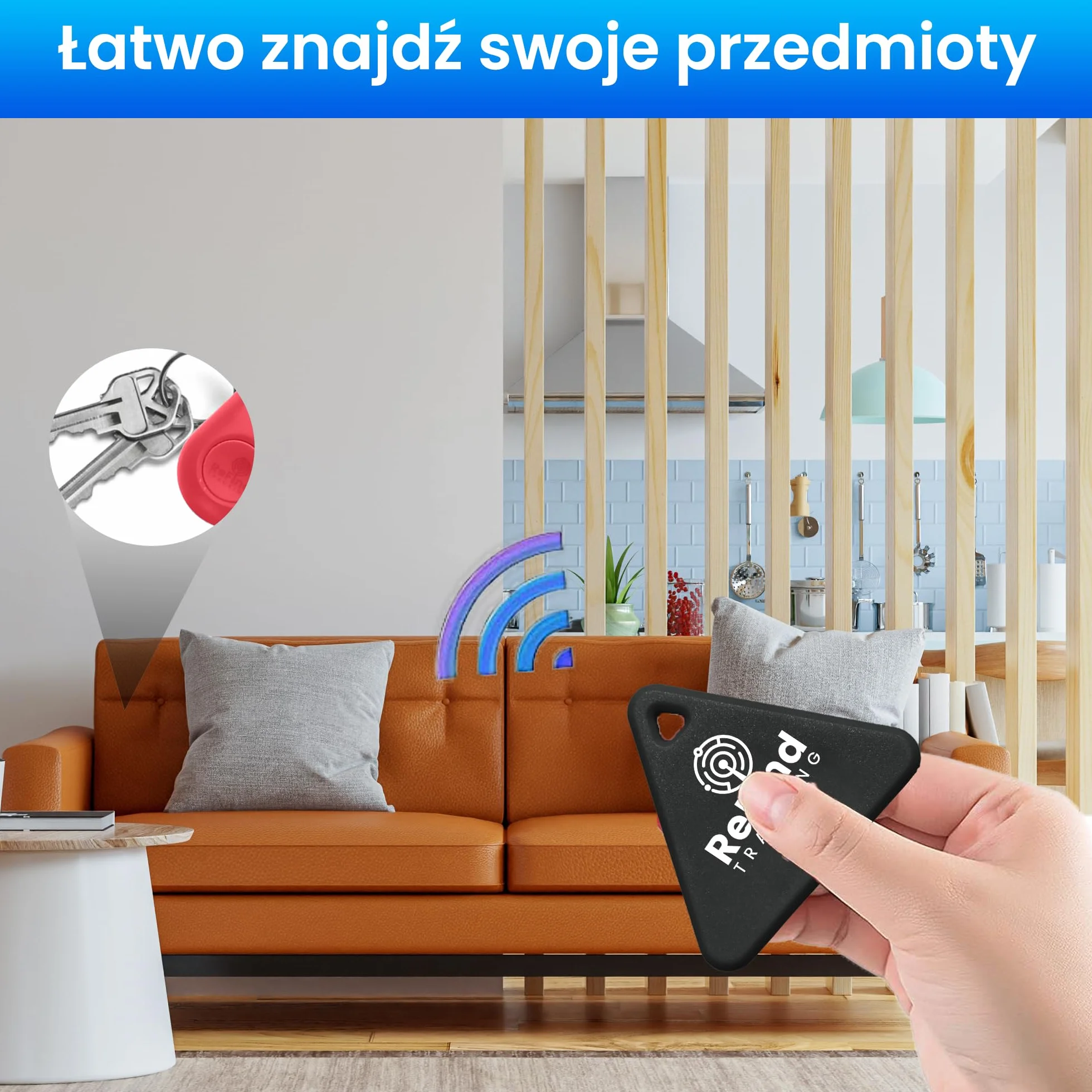 ReFind R3 Smart Tracker Bluetooth 5.0 GPS Tag dla Androida iPhone'a Czarny