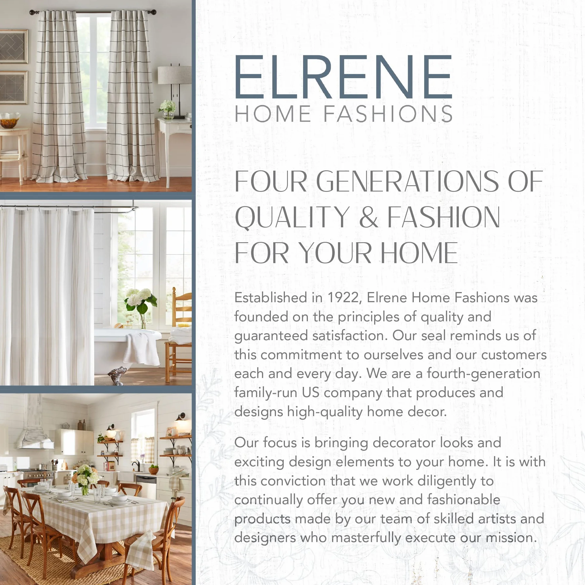 Elrene Home Fashions Do wewnątrz lub na zewnątrz, solidny panel zasłonowy do okien, patio, pergoli, tarasu lub kabany, 132 x 213 cm, taupe, 1 panel