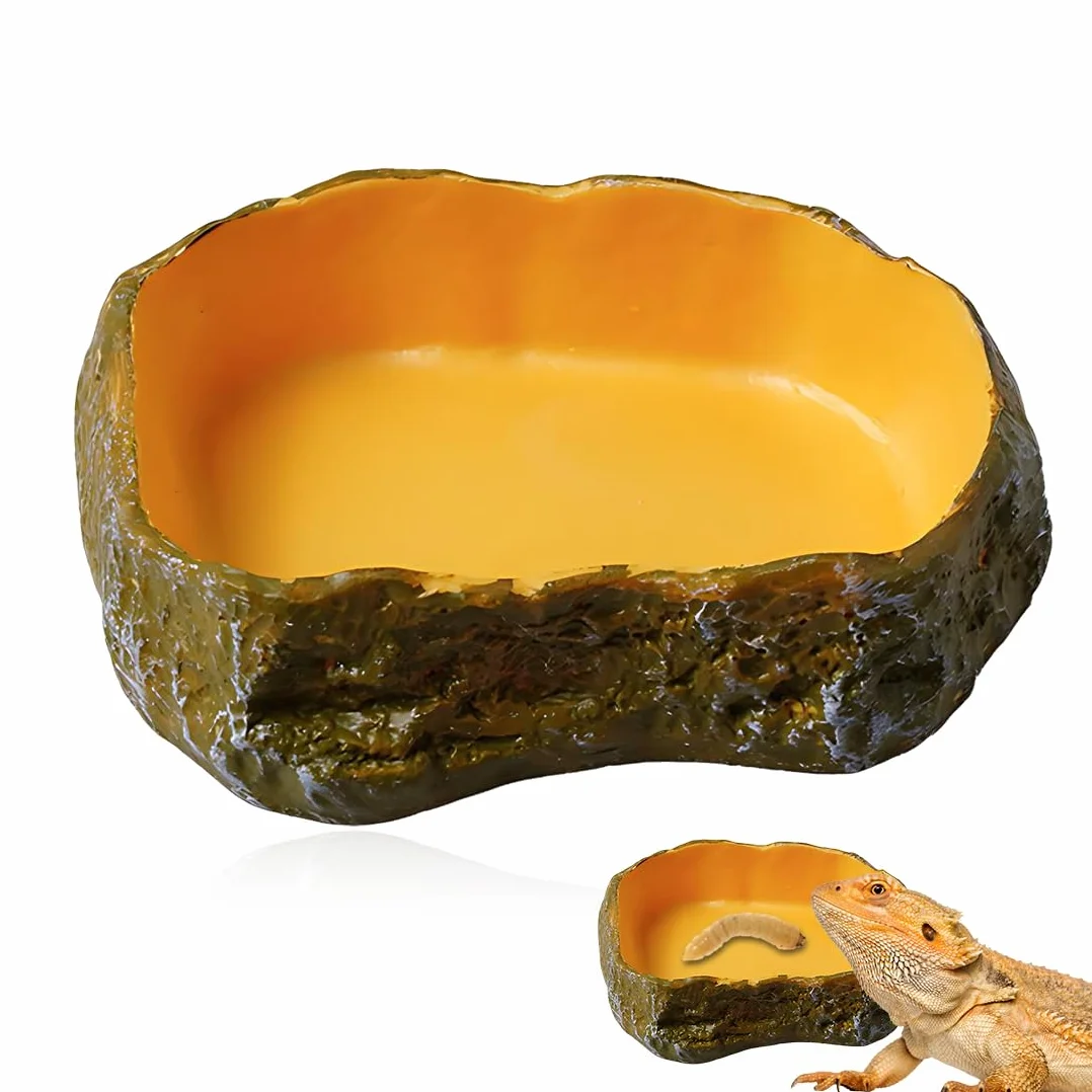 Terrarium dla gadów 2 szt. żółte miski 10 cm do chomików i ptaszników
