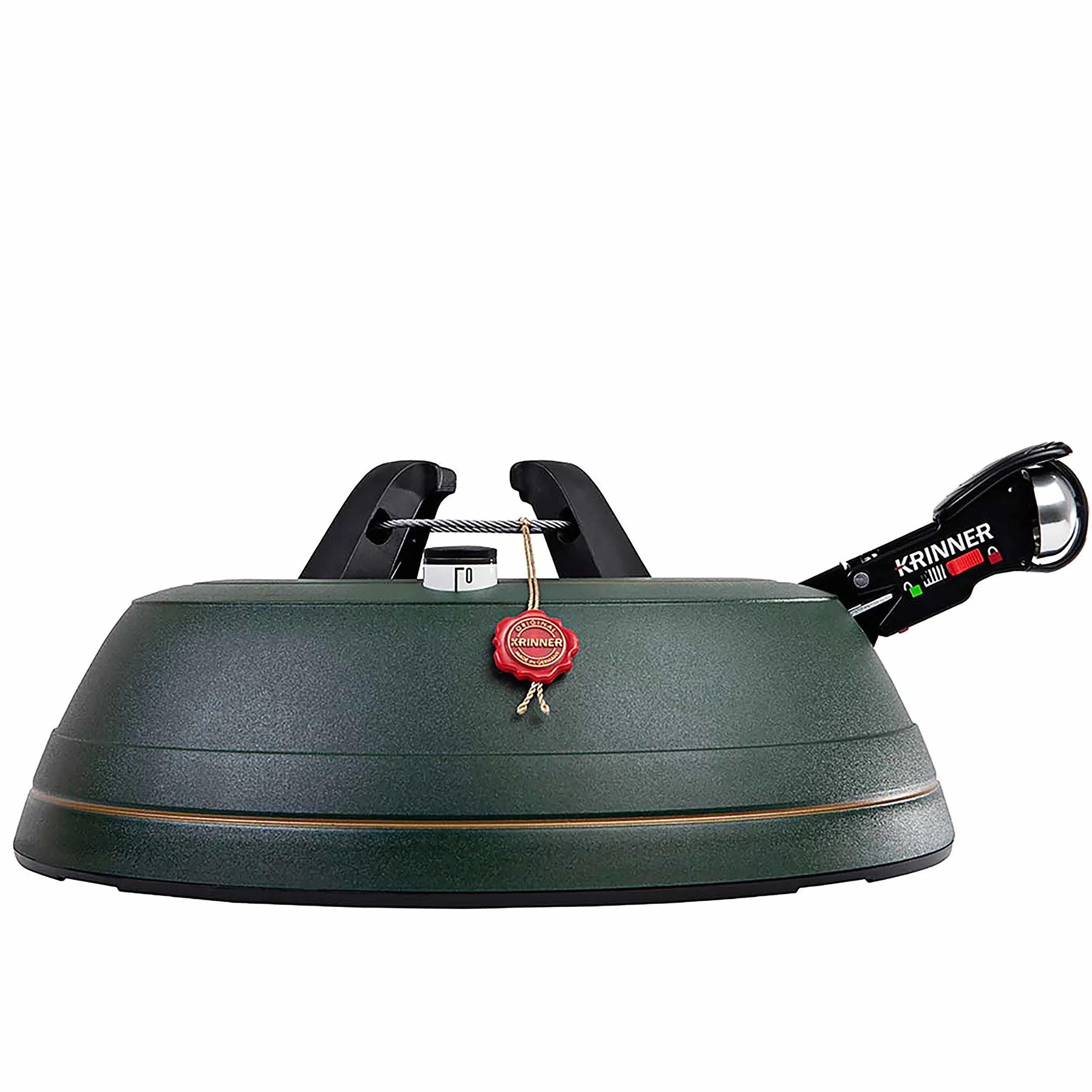 Krinner Ultra Grip L stojak na choinkę, stojak na choinkę w zestawie z pedałem nożnym z dzwonkiem zabezpieczającym i zbiornikiem na wodę o pojemności 3,7 l, na wysokość drzewa do 2,7 m, tworzywo