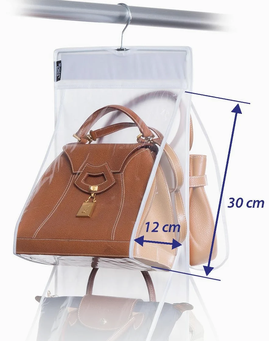 Dk Living Saccustdomporta Organizer na Torby, Tworzywo Sztuczne, Biały, 33 x 120 cm