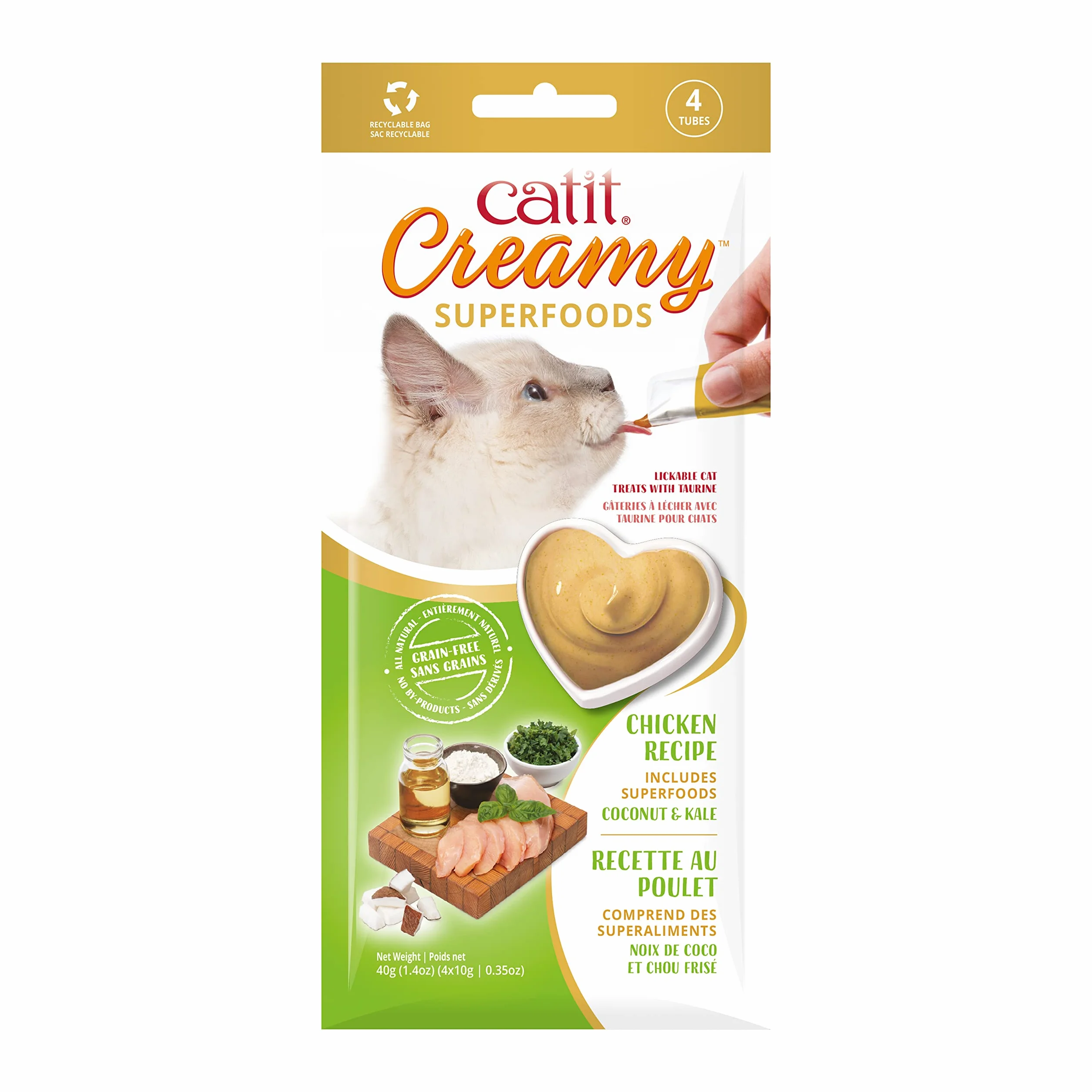Catit Kurczak z kokosem i jarmużem Superfood, 40 GR