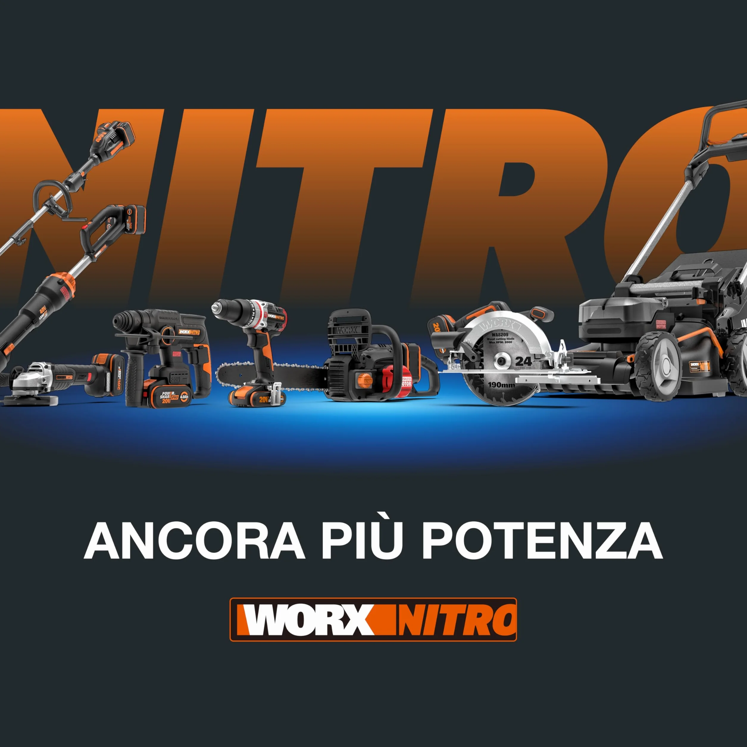 WORX WG286E.9 ODCIĘCIE 2 x 20 V/2 Ah LIHIO OSTRZE 58 cm ŚREDNICA CIĘCIA 25 MM, BATERIE I ŁADOWARKA NIE JEST DOŁĄCZONA