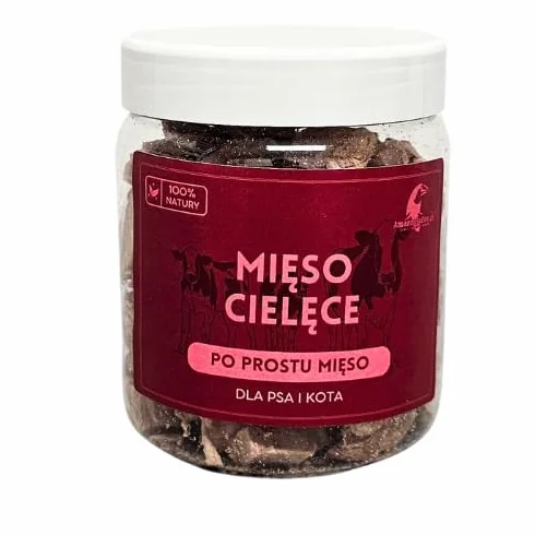 Liofilizowane mięso cielęce 70g dla psa i kota |wsparcie przy anemii zdrowa sierść ZDROWY PRZYSMAK