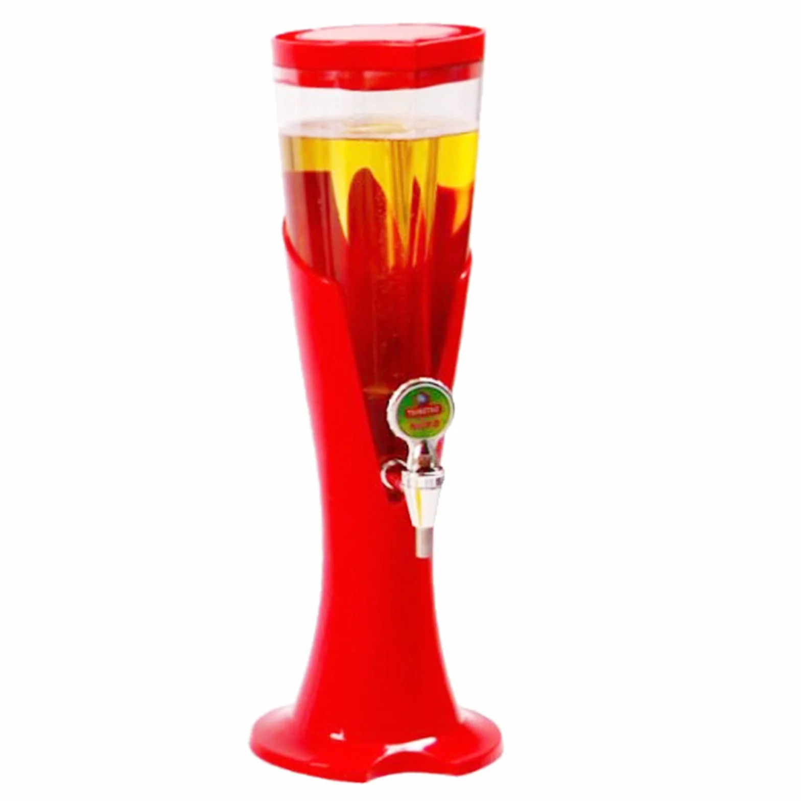 Wieża Piwa, Dozownik napojów Beer Tower z rurką do utrzymywania zimnych napojów, idealna na imprezy i gry, akcesoria do baru domowego,4,2.0L