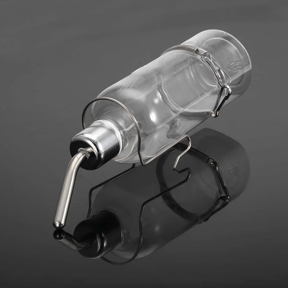 Pssopp 180 ml / 350 ml Parrot Fontanna do picia Papuga Podajnik wody Papuga Butelka do karmienia ptaków Chomik Butelki na wodę Dozownik wody ze smoczkiem ze stali nierdzewnej dla ptaków i małych zwierząt (-ów)