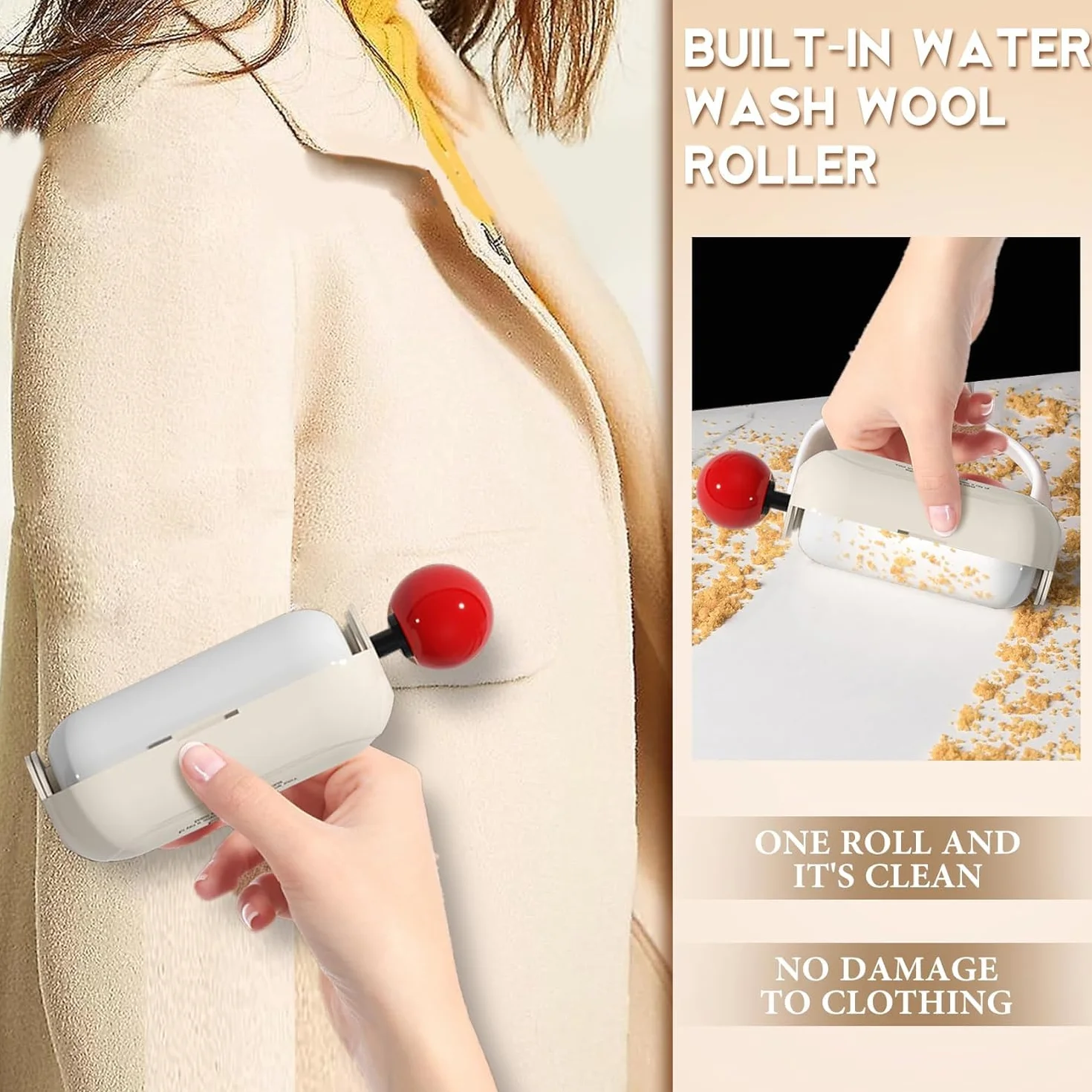 Enjoy Lint Roller, Enjoy Sticky Lint Roller, Wielokrotnego Użytku Sticky Roller, 2 W 1 Zmywalny Do Usuwania Kłaczków, Przenośny Wielokrotnego Użytku Wałek Do Usuwania Kłaczków (2 Szt)