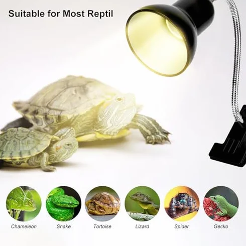 Zacisk Oprawa Lampy Reptile Sun Basking Lamp Clip Elastyczny Uchwyt na Lampę Grzewczą