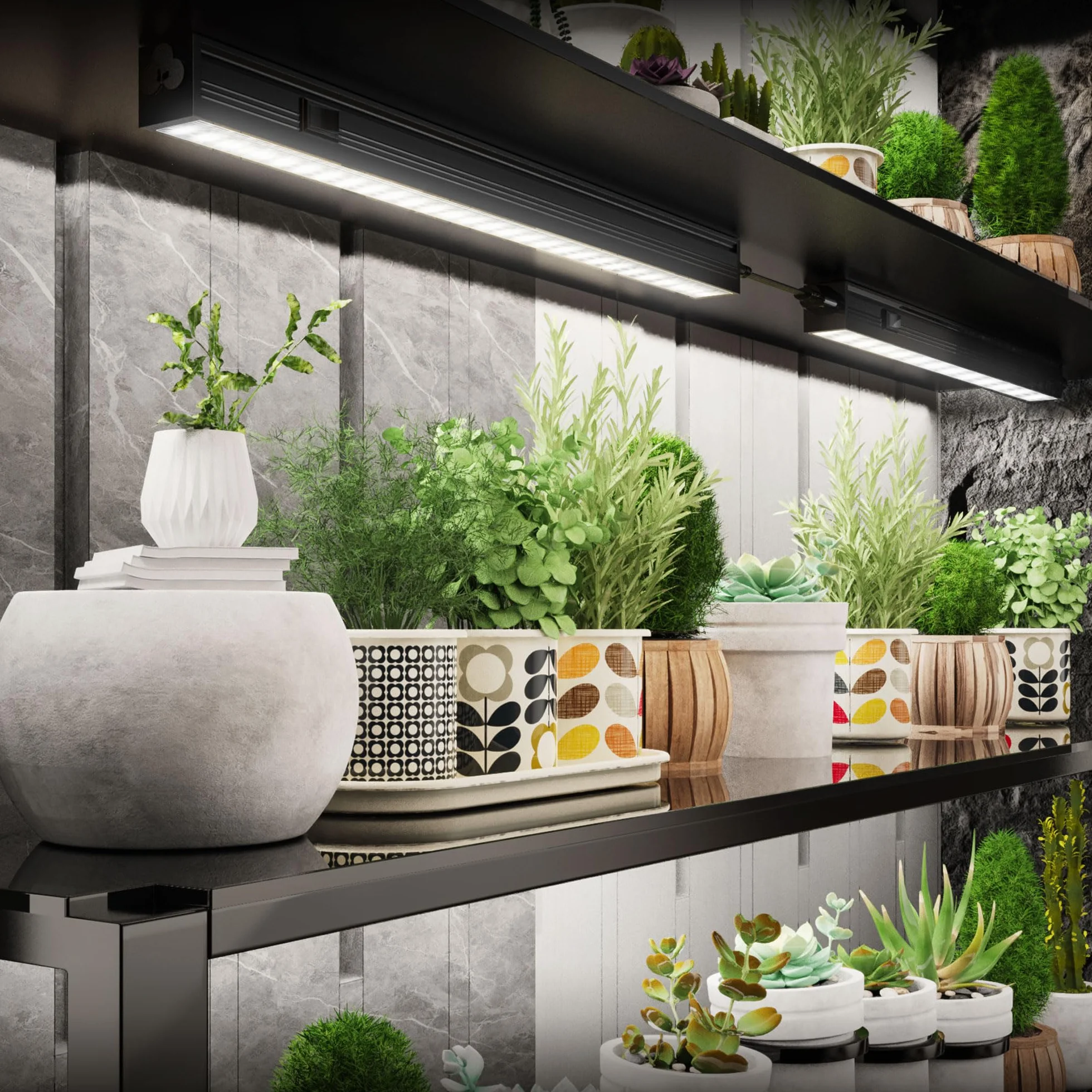 T5 Żarówki do uprawy roślin pokojowych, pełne spektrum światła, 30 cm LED do roślin, czarna kolorowa lampa LED do roślin, lampa fluorescencyjna z instalacją magnetyczną, Plug and