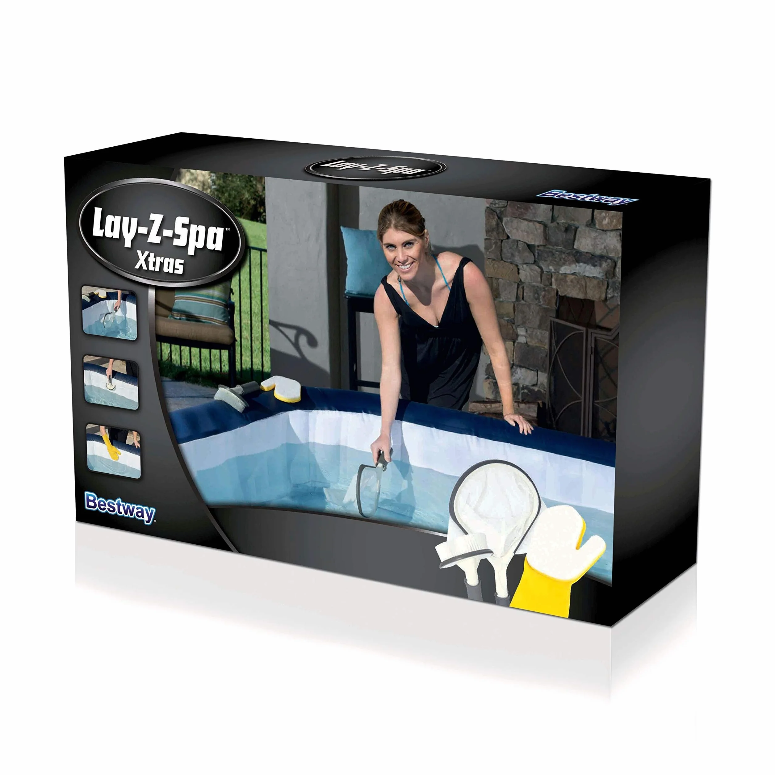 Bestway Lay-Z-Spa podstawowy zestaw do czyszczenia All In One ze szczotką, rękawicą i podbierakiem