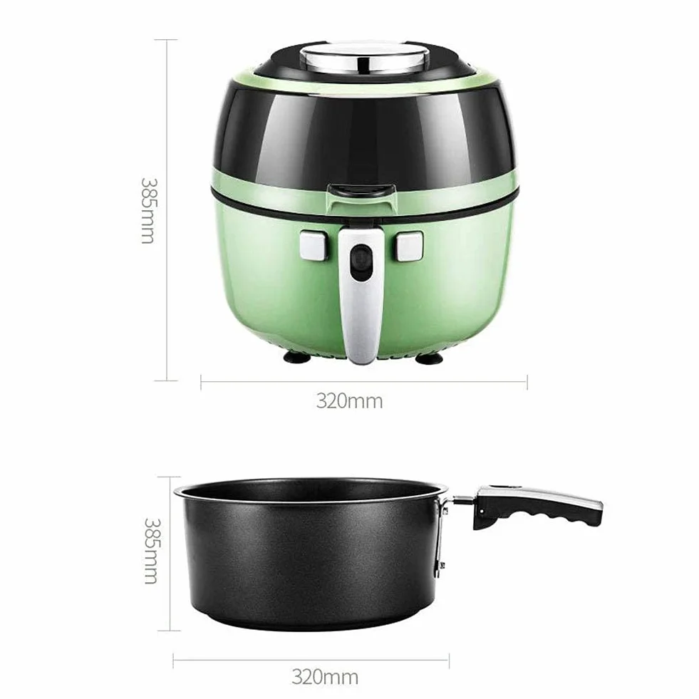 Frytkownica na gorące powietrze o mocy 1350 W, duża pojemność 6,5 l, elektryczna frytkownica beztłuszczowa, inteligentna frytkownica z funkcją mieszania, cyfrowy wyświetlacz dotykowy, wymagana