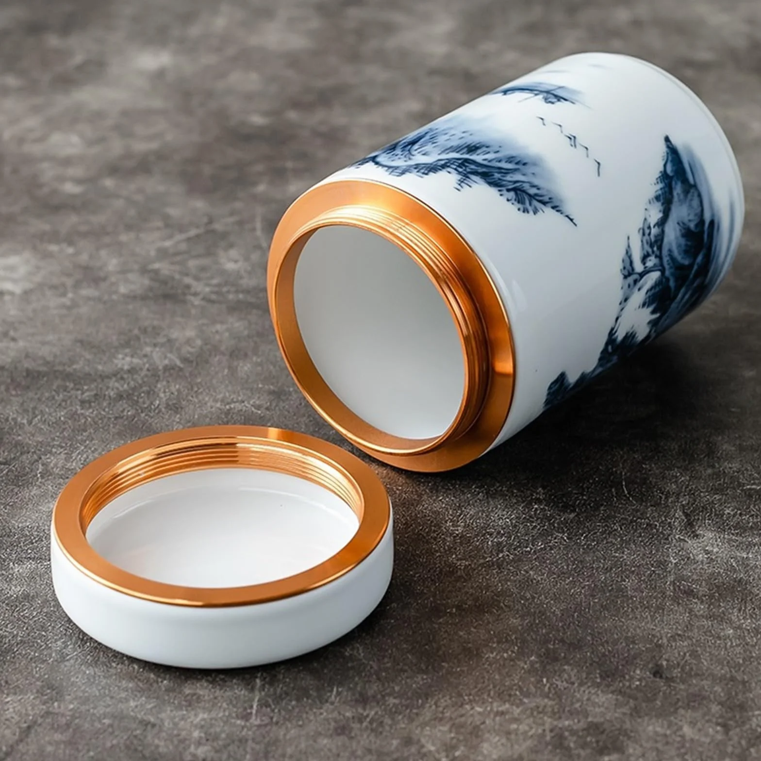 Praktyczny Zamknięty garnek Ceramiczny pojemnik do przechowywania butelek Świeży dzbanek na herbatę | Ziarna kawy chińskie vintage domowe pudełko do przechowywania