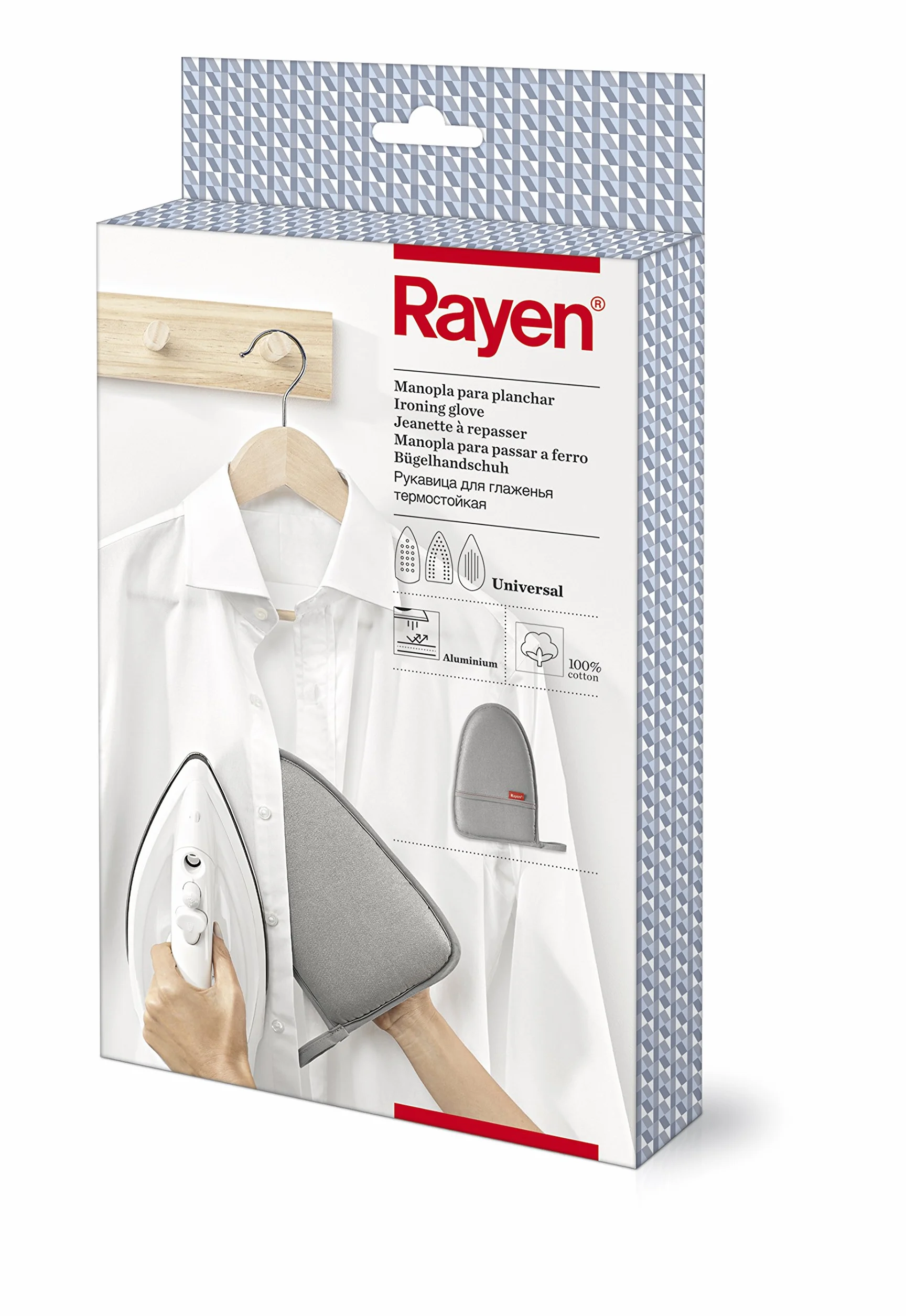 Rayen 6186 Rękawica do prasowania bawełna metaliczna brązowa 24x14,5x2,5 cm