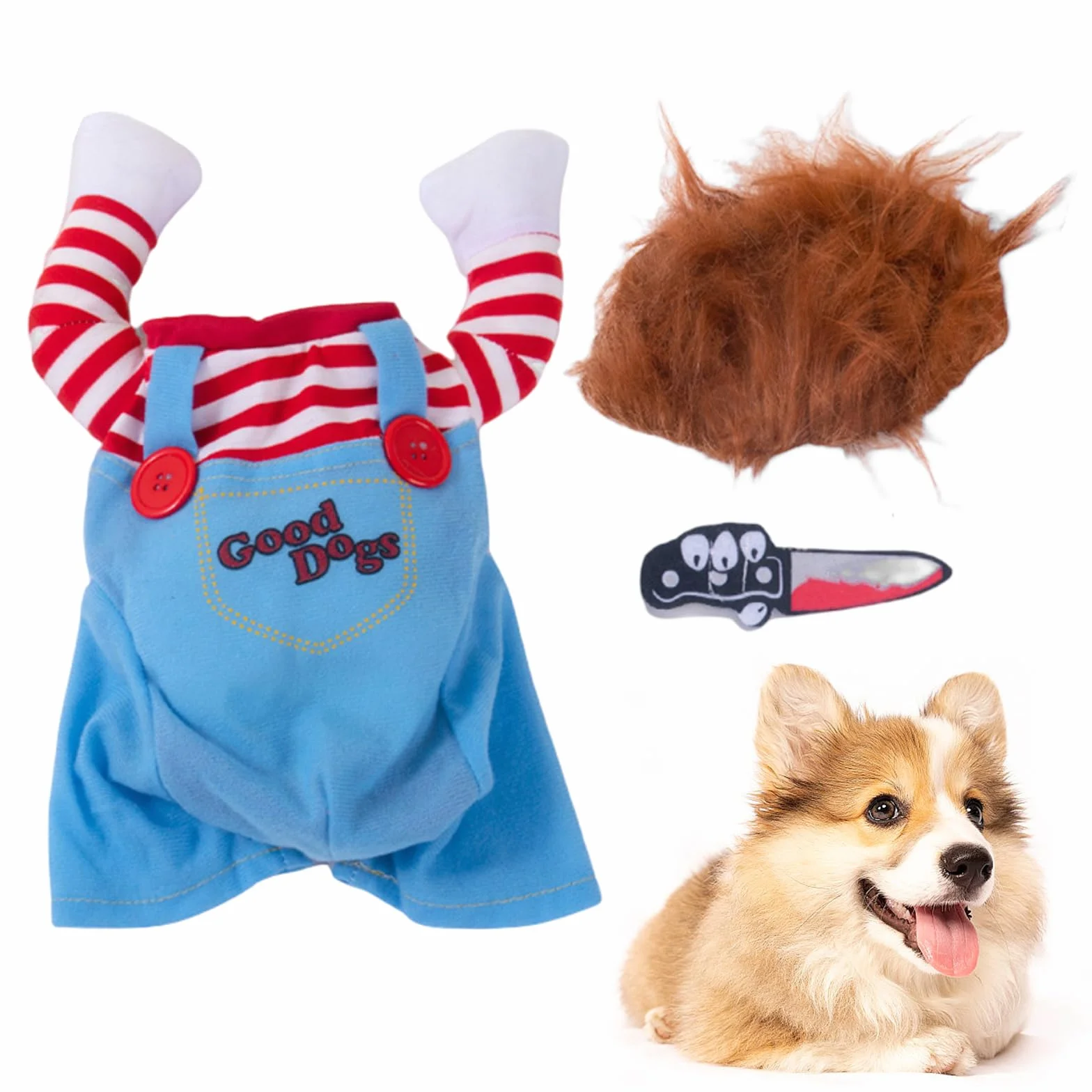 Straszny kostium dla zwierząt domowych na Halloween, cosplay i imprezę