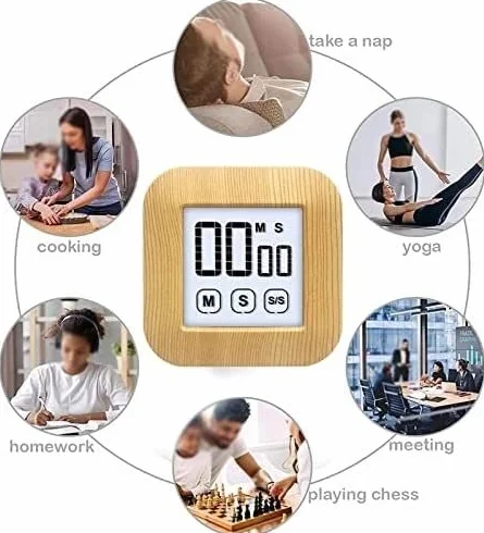 Timery, inteligentna prasa kuchenna Timer do ekranu Cyfrowy minutnik do gotowania Zegar magnetyczny LCD ABS Stoper Minutnik kuchenny