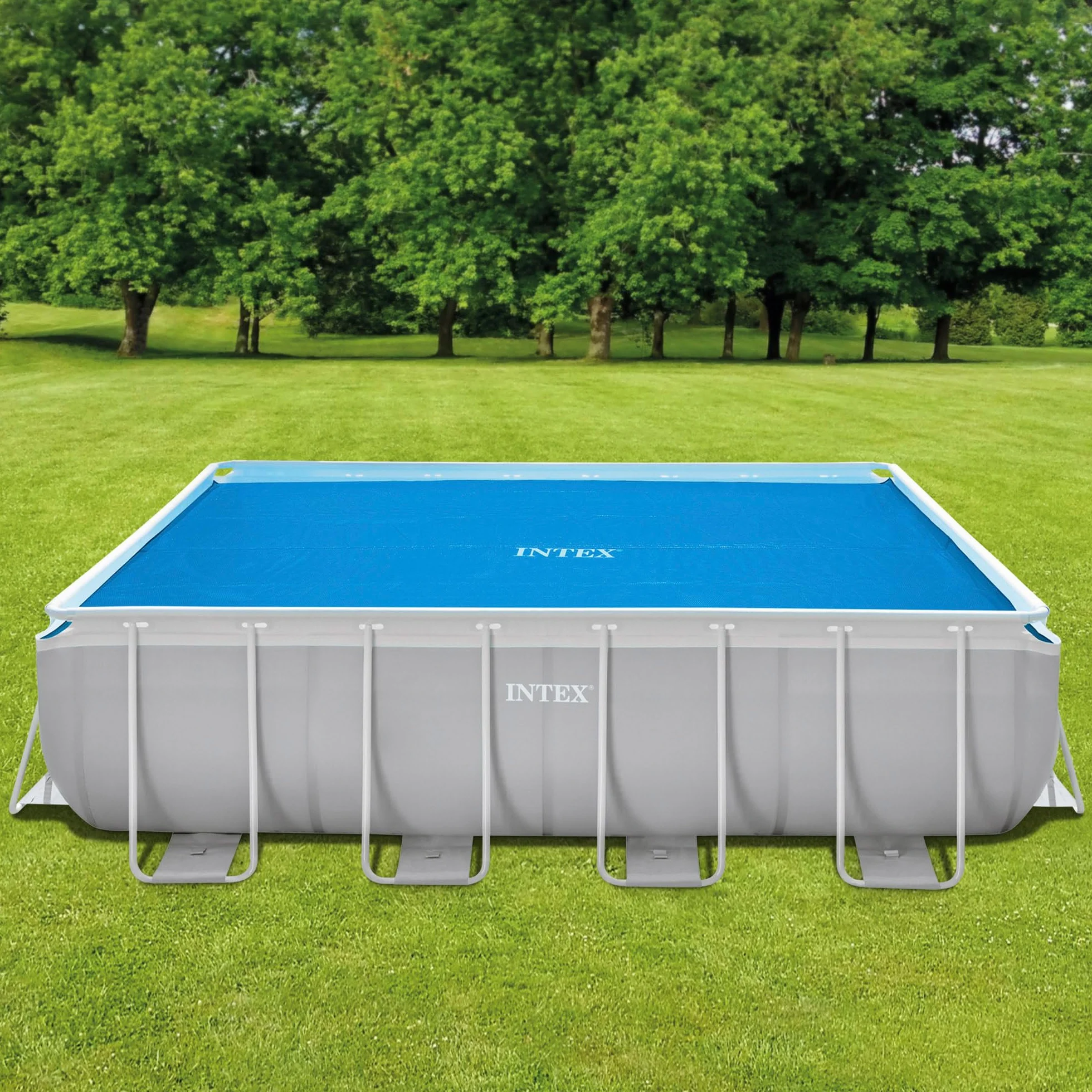 Intex Ultra Frame Plandeka Solarna, Niebieski, 400 x 200 cm, 160 mikronów