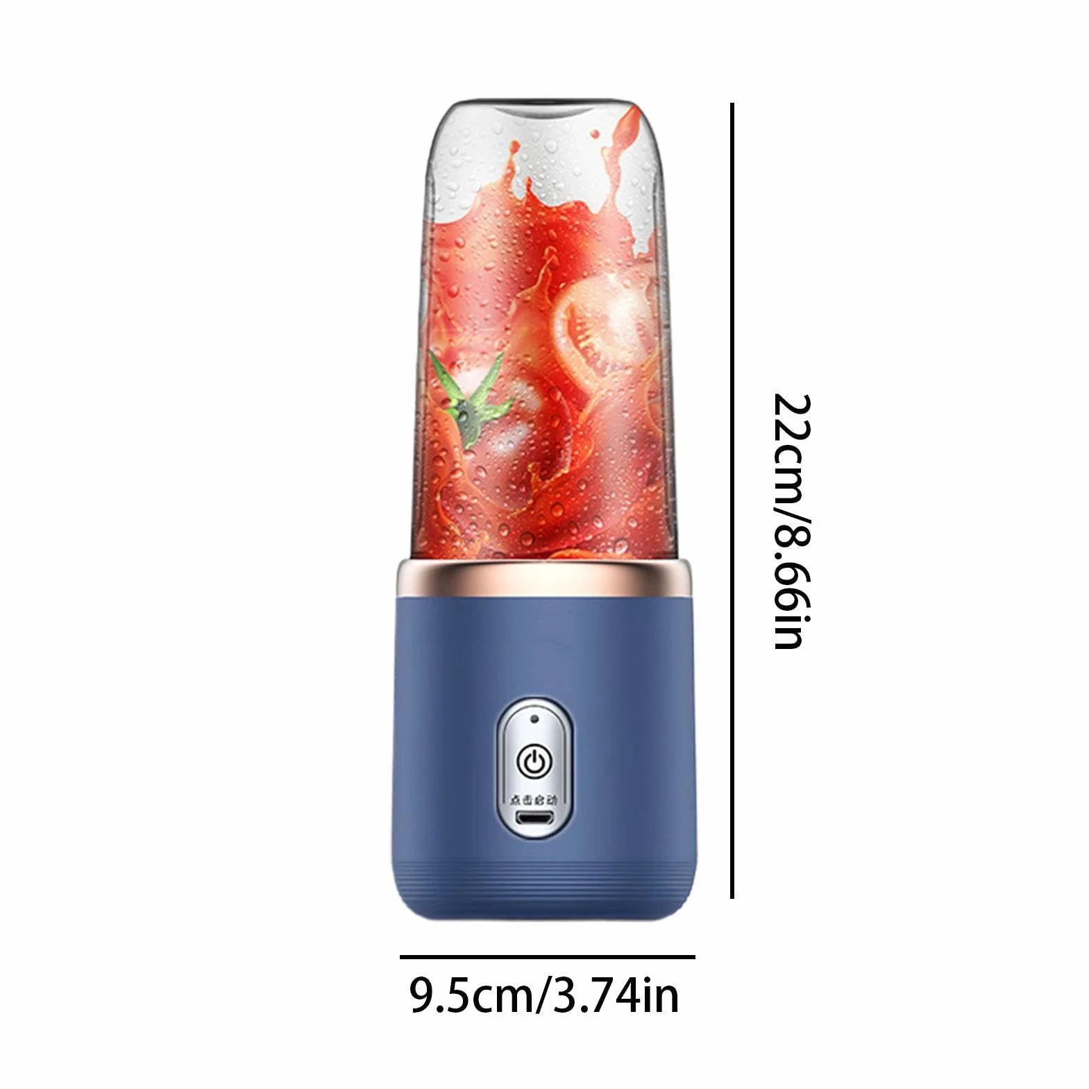 Przenośny blender do soków, sokowirówka ładowana przez USB, blender do owoców, koktajle proteinowe, można mieszać z lodem. Nadaje się do biur, wakacji, domów, siłowni, mieszkań, pikników