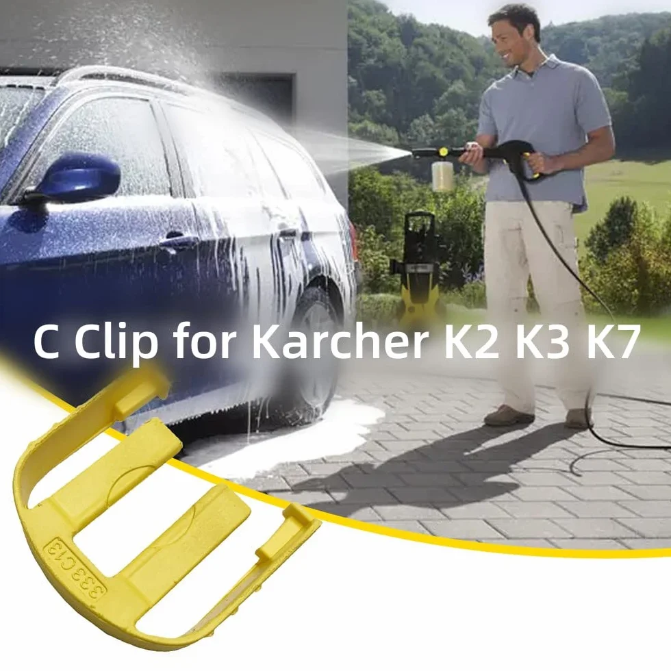 2 Szt. Myjka Samochodowa C Klip, Myjnia Samochodowa Szybkie Złącze Klamra Myjka Ciśnieniowa Część Zamienna do Myjki Wysokociśnieniowej Karcher K2 K3 K7(Żółty)