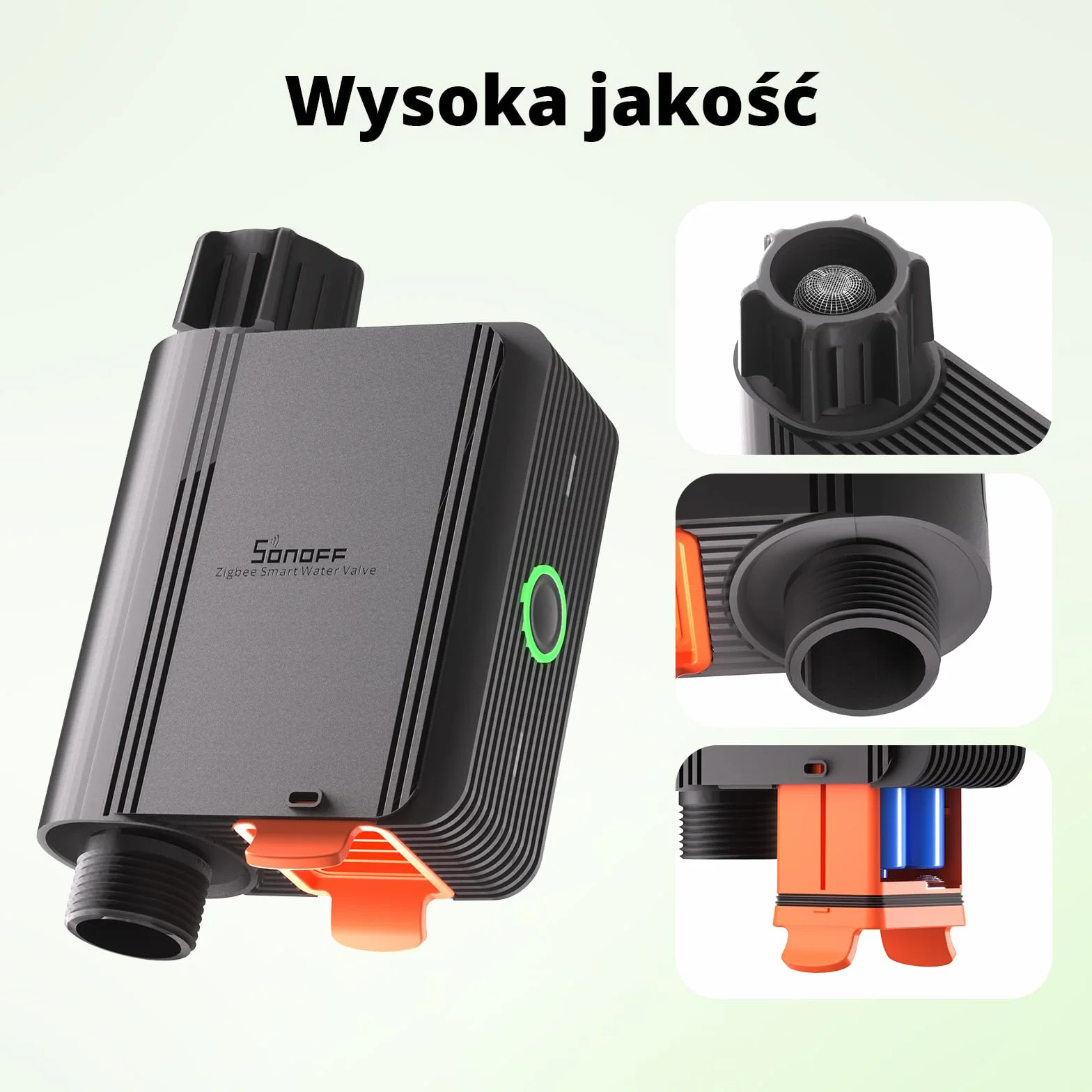 SONOFF Inteligentne sterowanie nawadnianiem, sterowany aplikacją automatyczny system nawadniania z planowaniem i kontrolą ilości, wymaga koncentratora Zigbee 3.0, kompatybilnego z Alexa i Goole Home